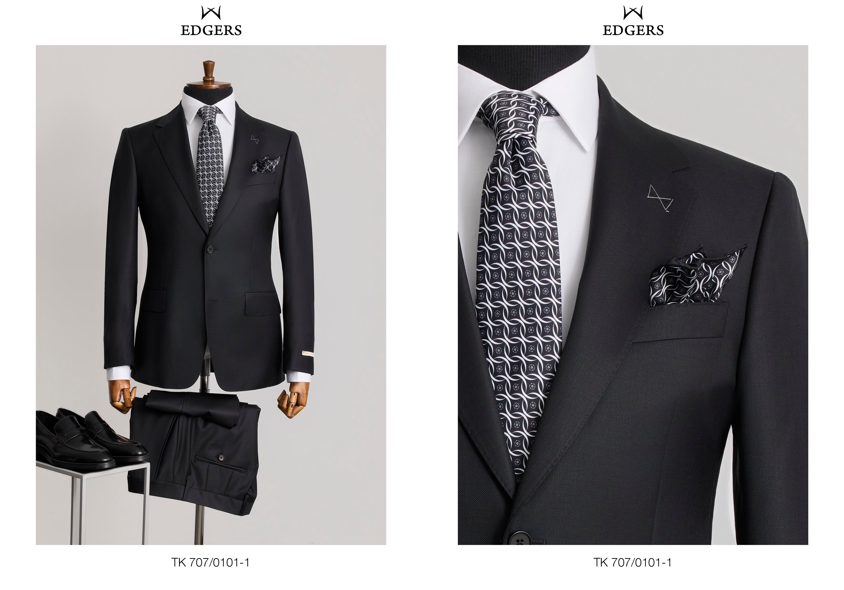Edgers  Black Slim Fit Takım Elbise TK 707-0101