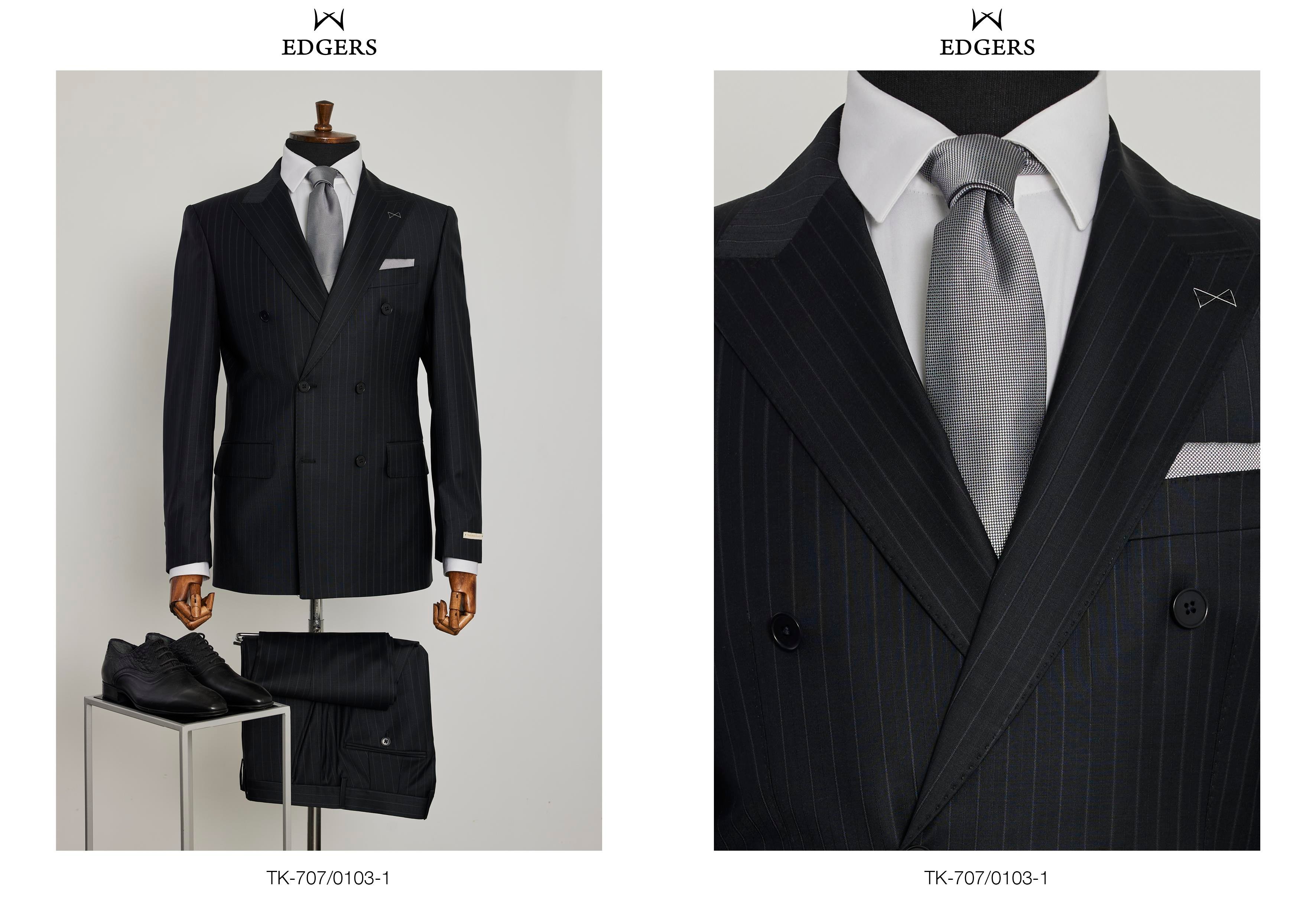 Edgers  Black Slim Fit Takım Elbise TK 707-0103