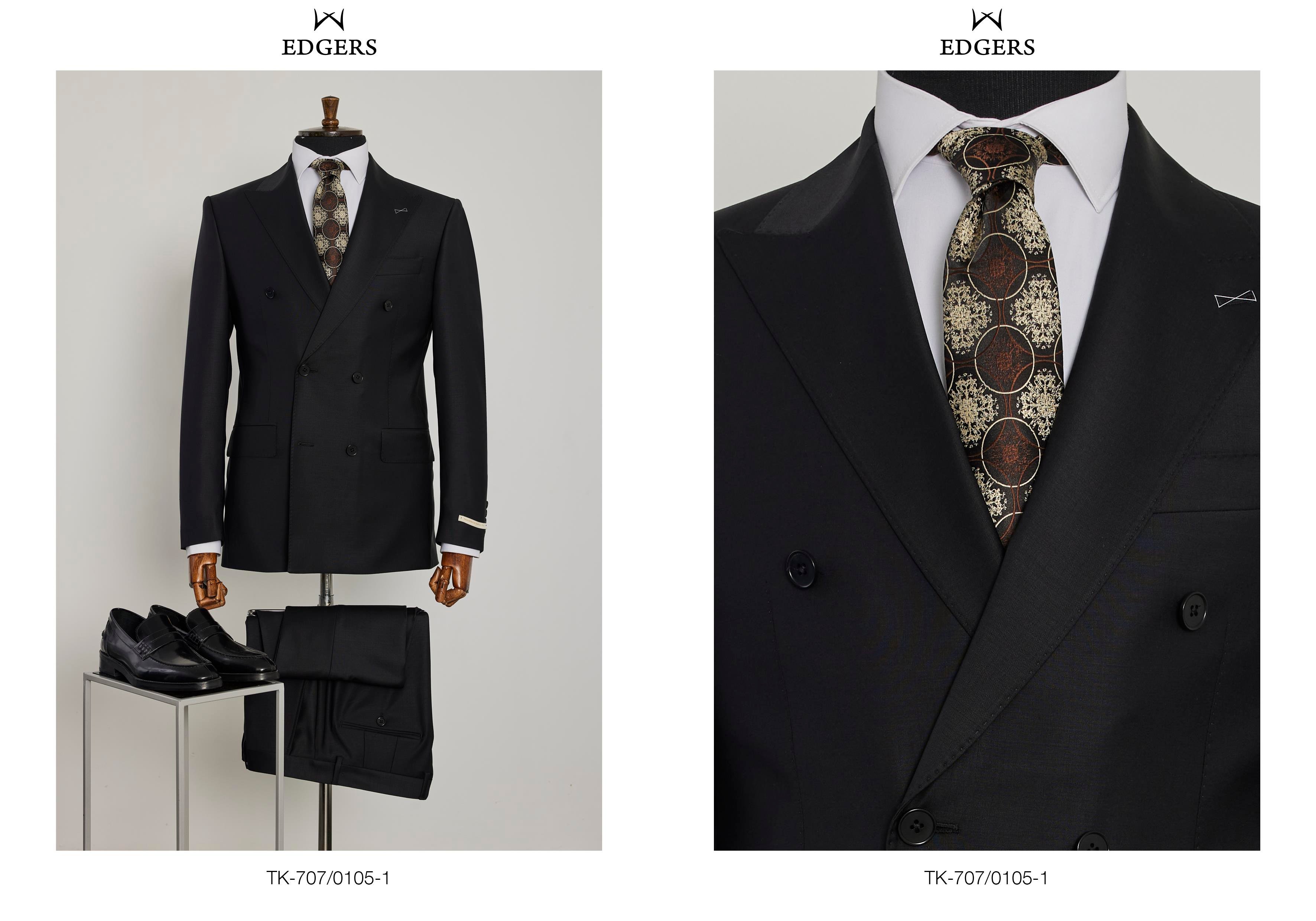 Edgers  Black Slim Fit Takım Elbise TK 707-0105