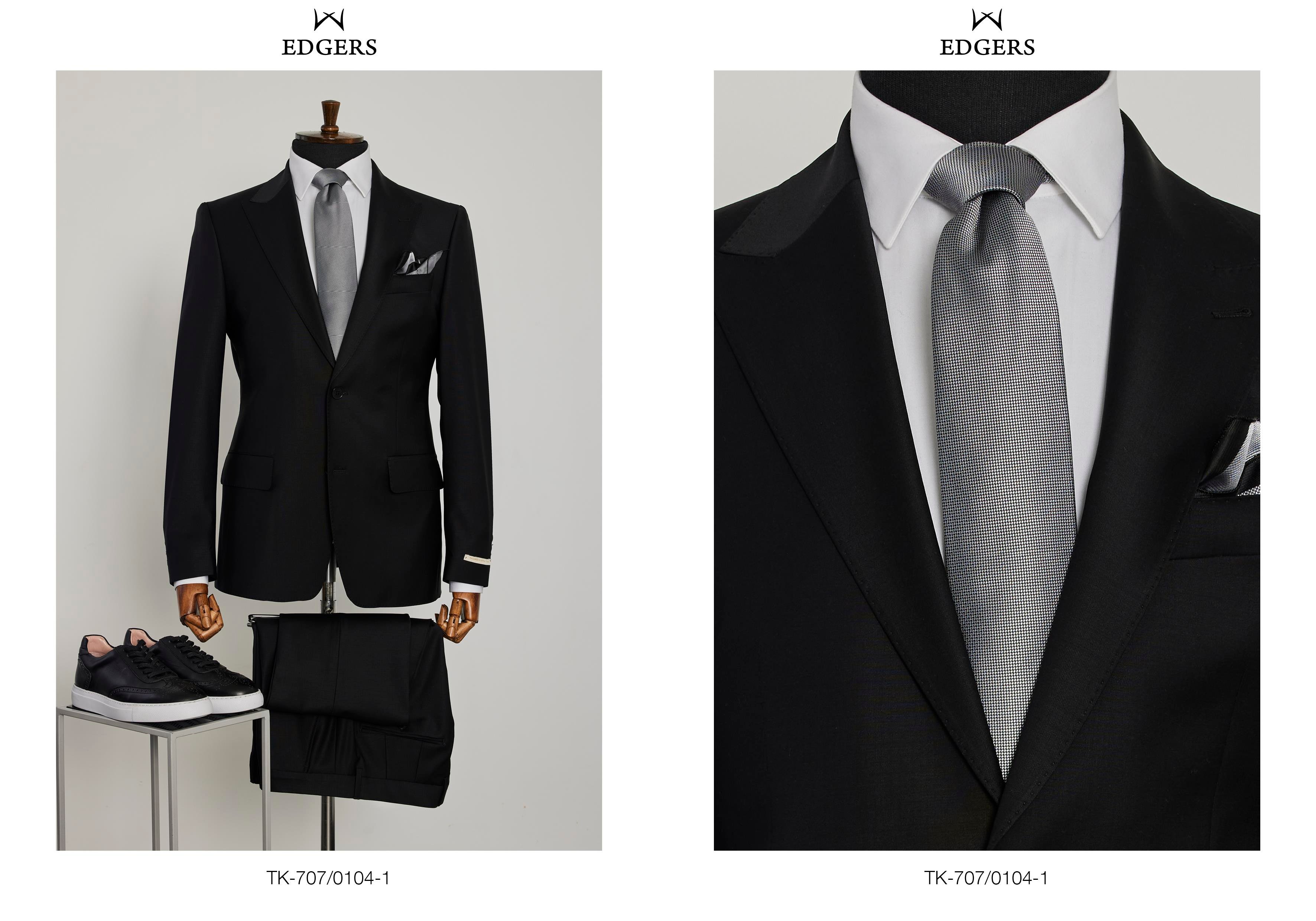 Edgers  Black Slim Fit Takım Elbise TK 707-0104