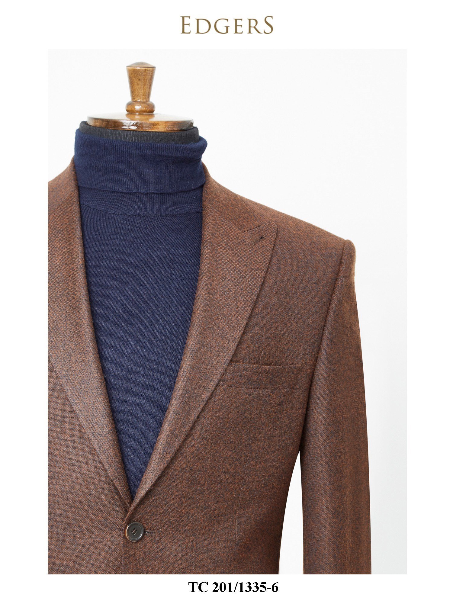Wool Blended Single Breasted Slim Fit Dark Brown Jacket Wholesale