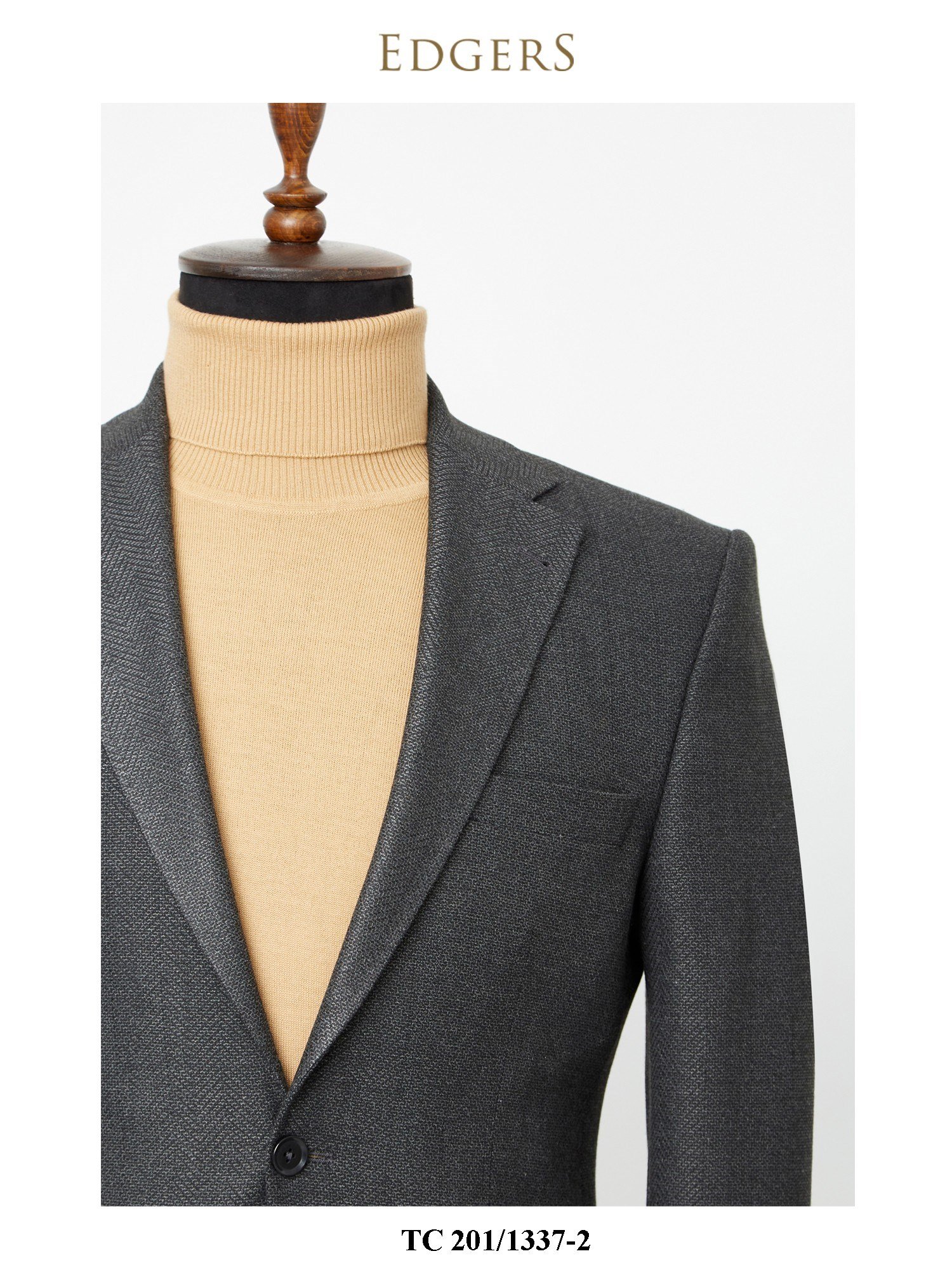 Dark Grey Double Breasted Slim Fit Jacket Wholesale