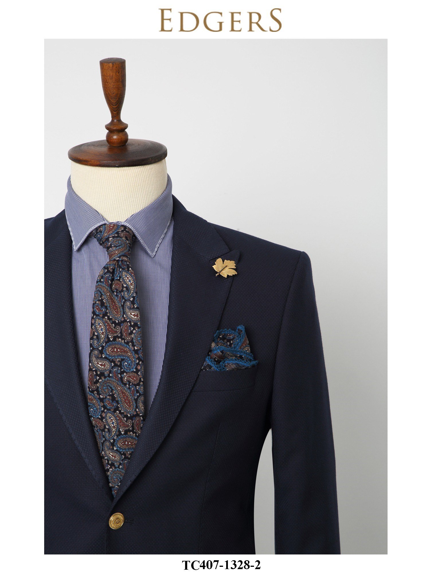 Dark-Blue Slim Fit Two-Button Jacket Wholesale
