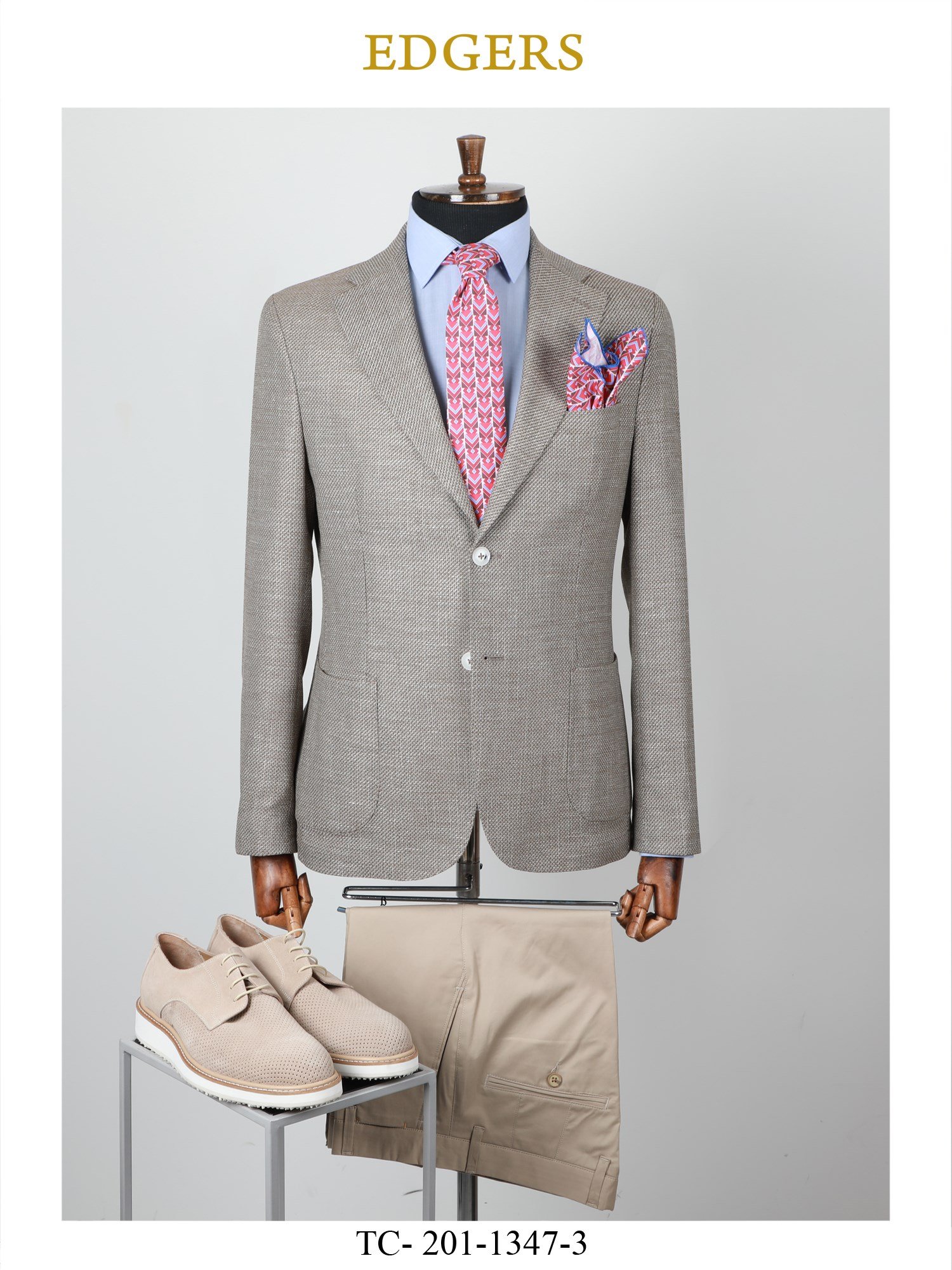 Edgers  Grey Slim Fit Ceket TC 201-1347