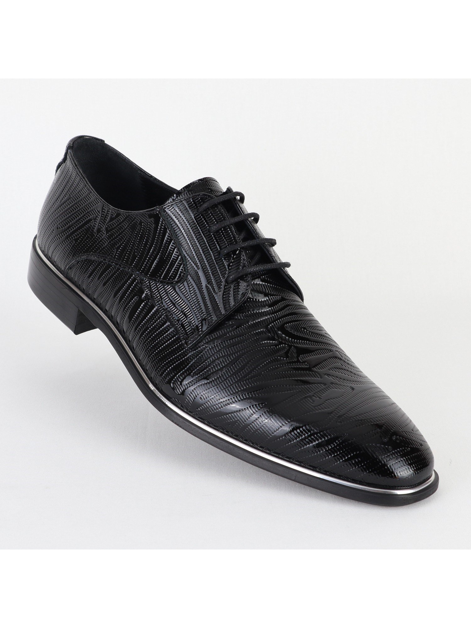 Classic Lace up Leather Black Men's Shoes Wholesale