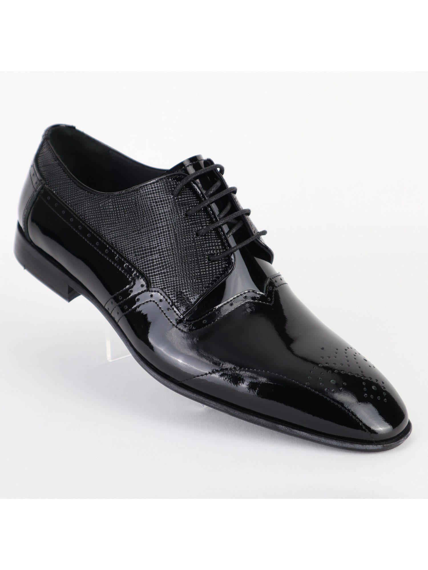 Black Leather Classic Men's Shoes Wholesale