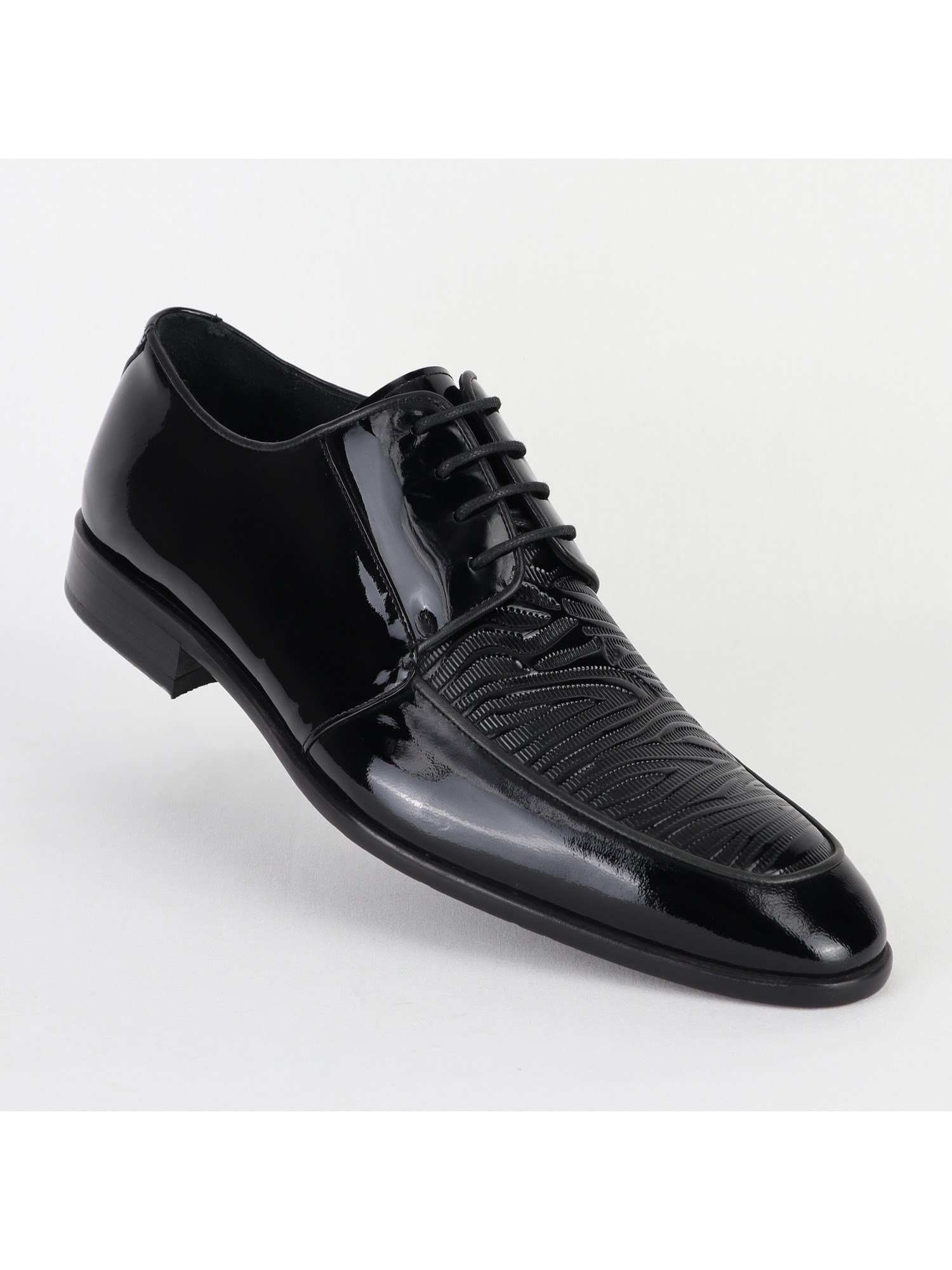 Leather Classic Black Men's Shoes Wholesale