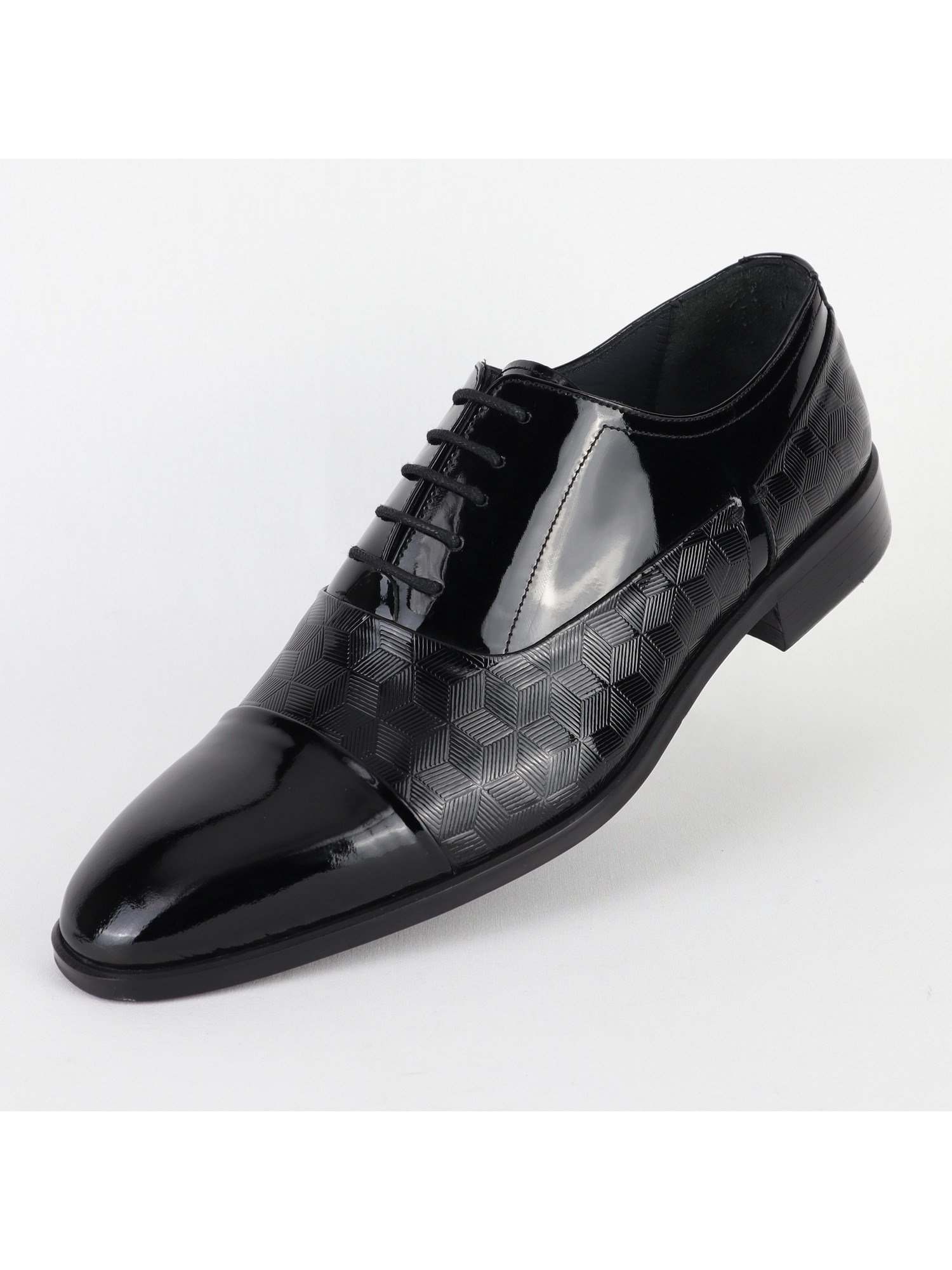 Classic Lace up Leather Black Men's Shoes Wholesale