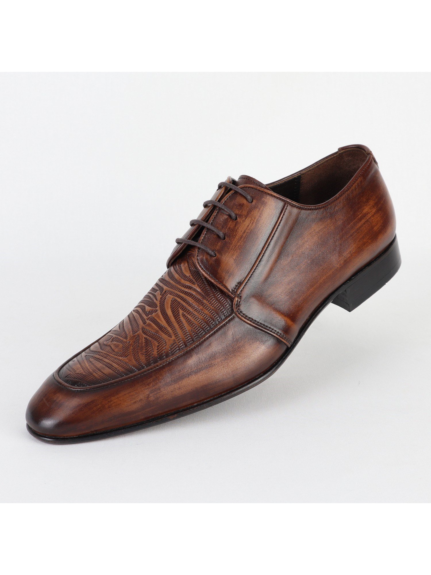Brown Leather Classic Men's Shoes Wholesale