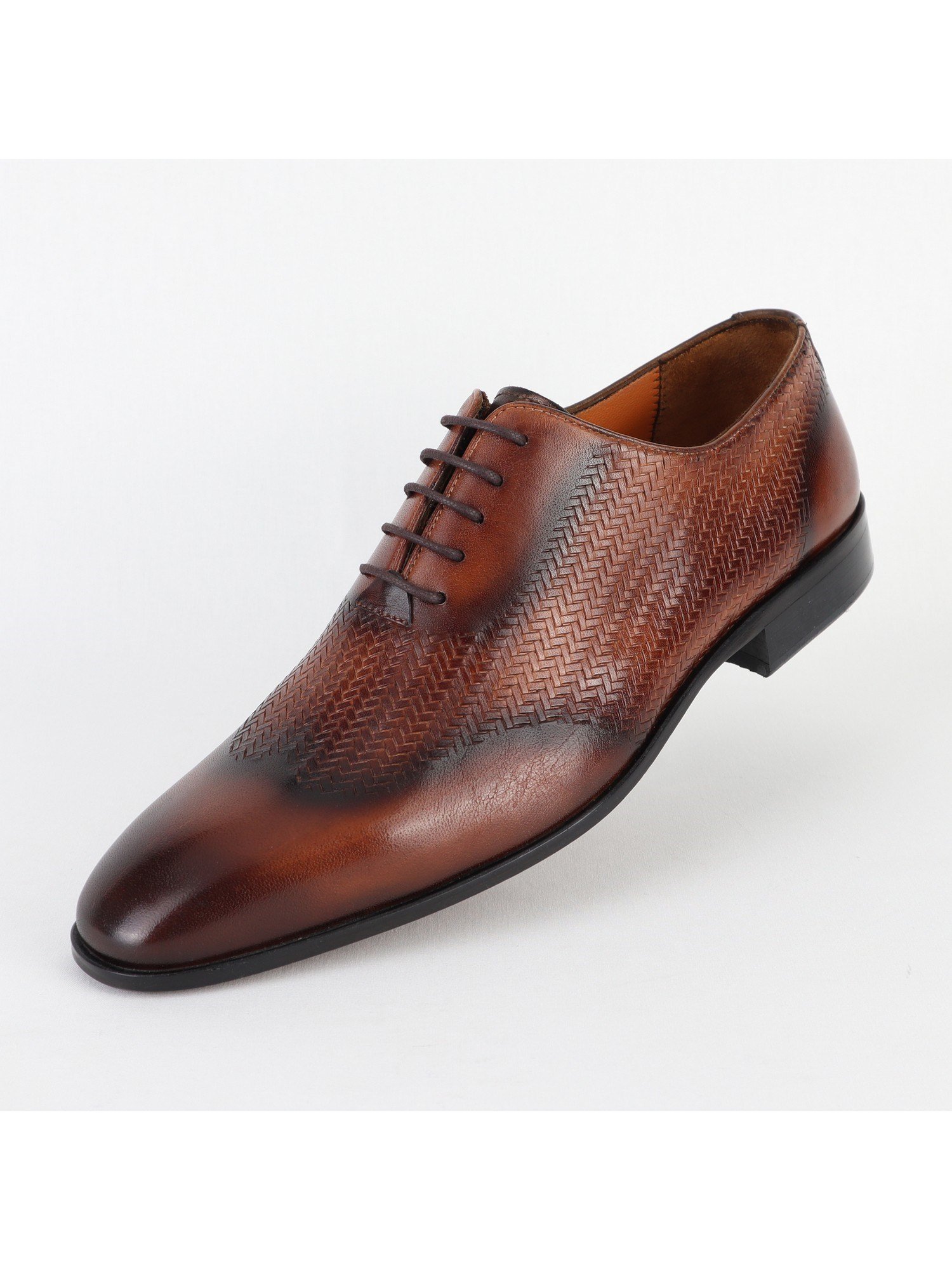 Classic Lace up Leather Brown Men's Shoes Wholesale
