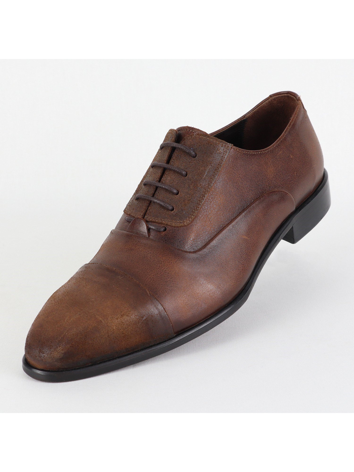 Matte Brown Classic Leather Men’s Shoes Wholesale