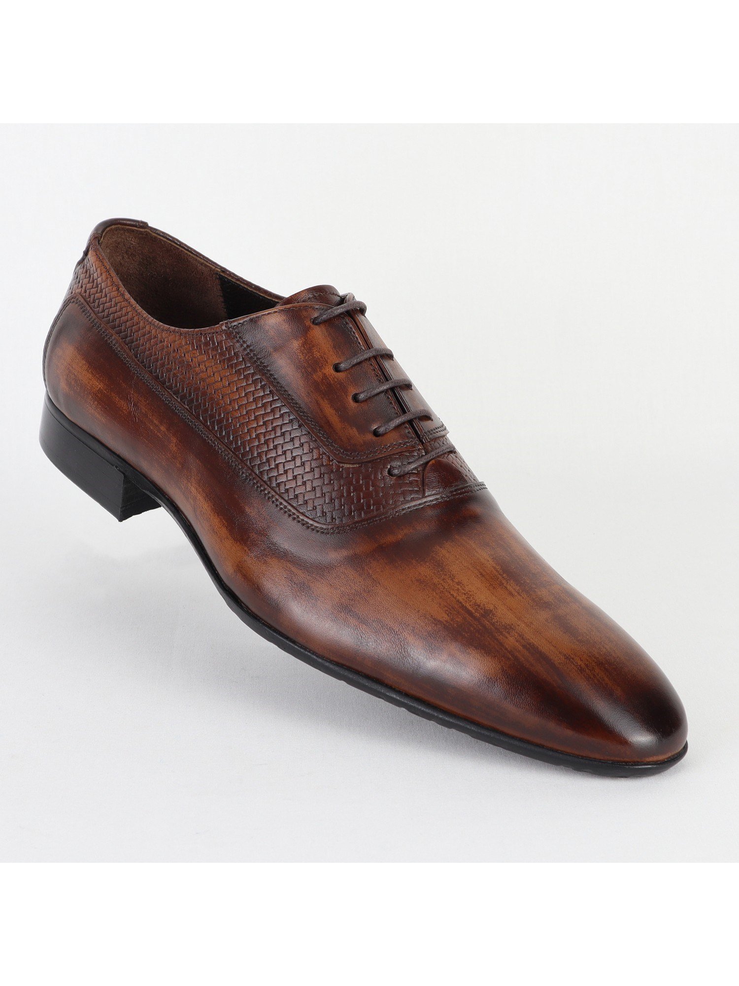Brown Classic Leather Men's Shoes Wholesale