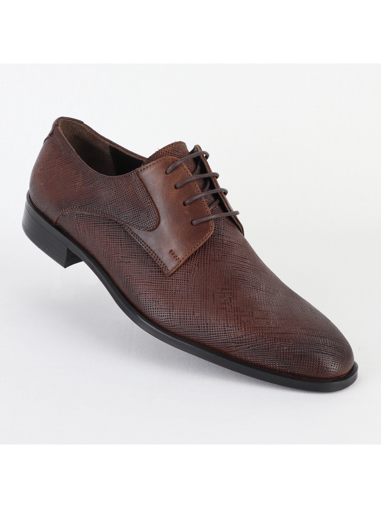 Classic Lace-up Leather Brown Men's Shoes Wholesale