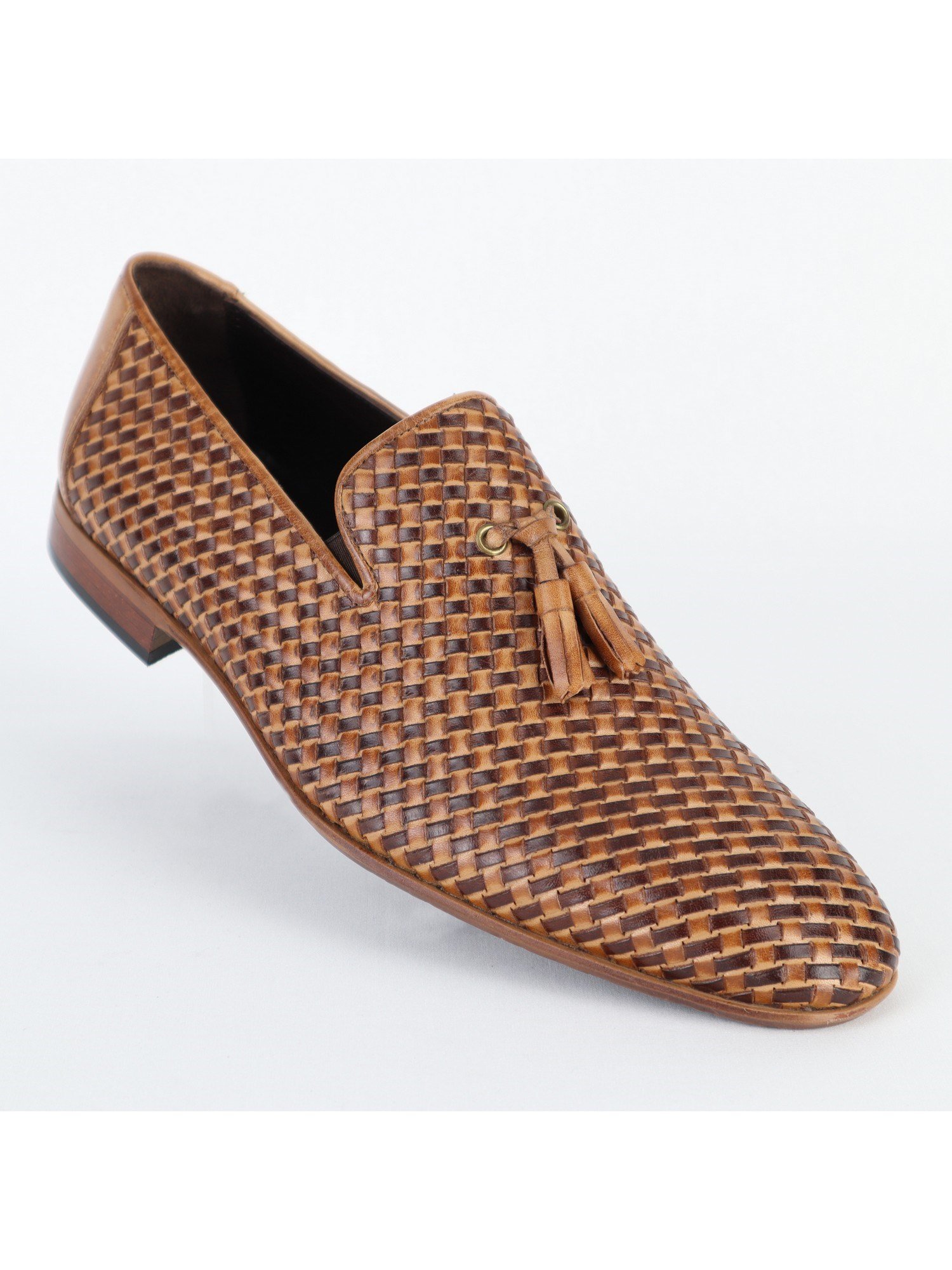 Brown Snuff-Colored Leather Men's Shoes Wholesale