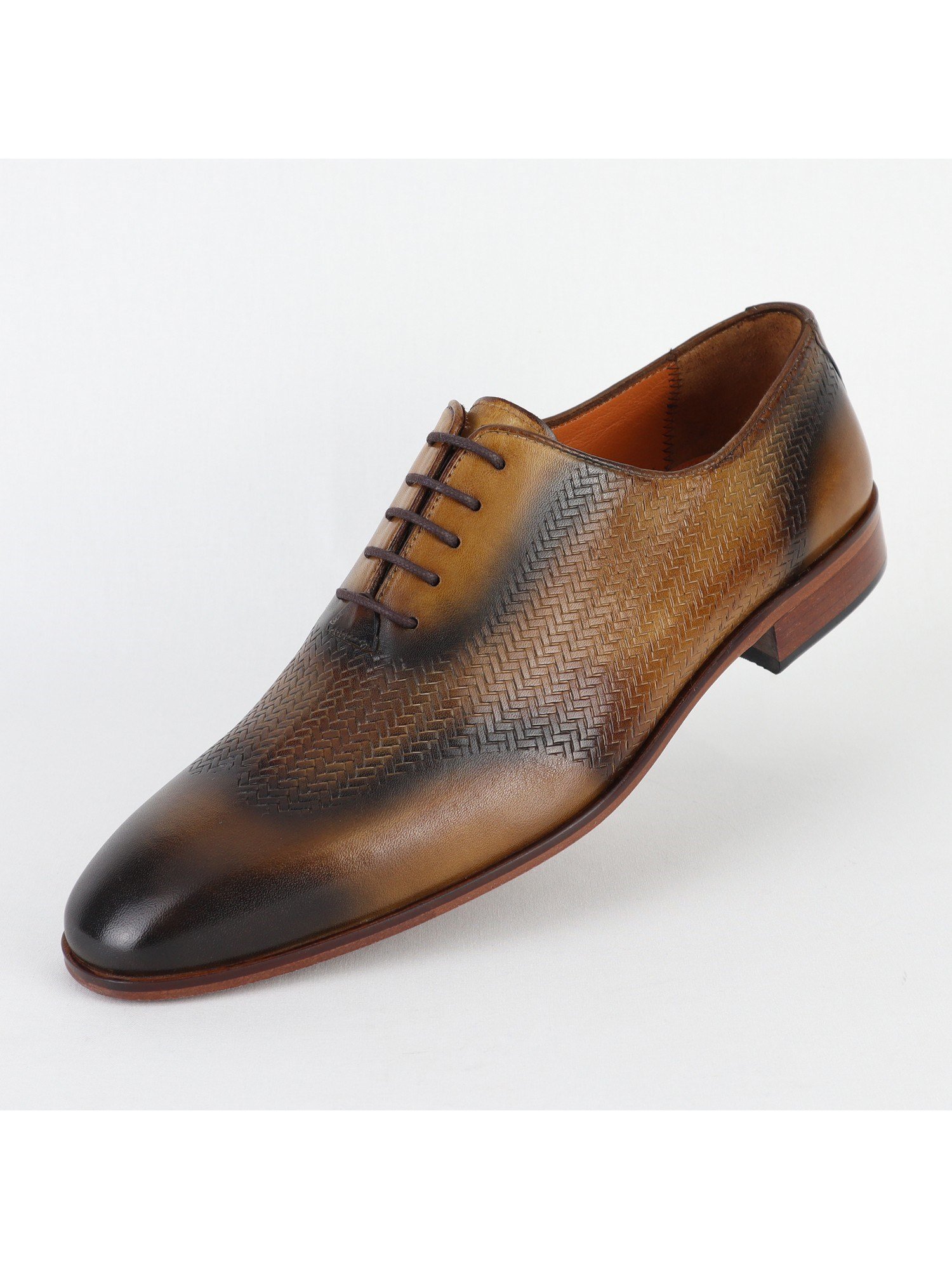 Classic Lace up Brown Snuff Color Men's Shoes Wholesale