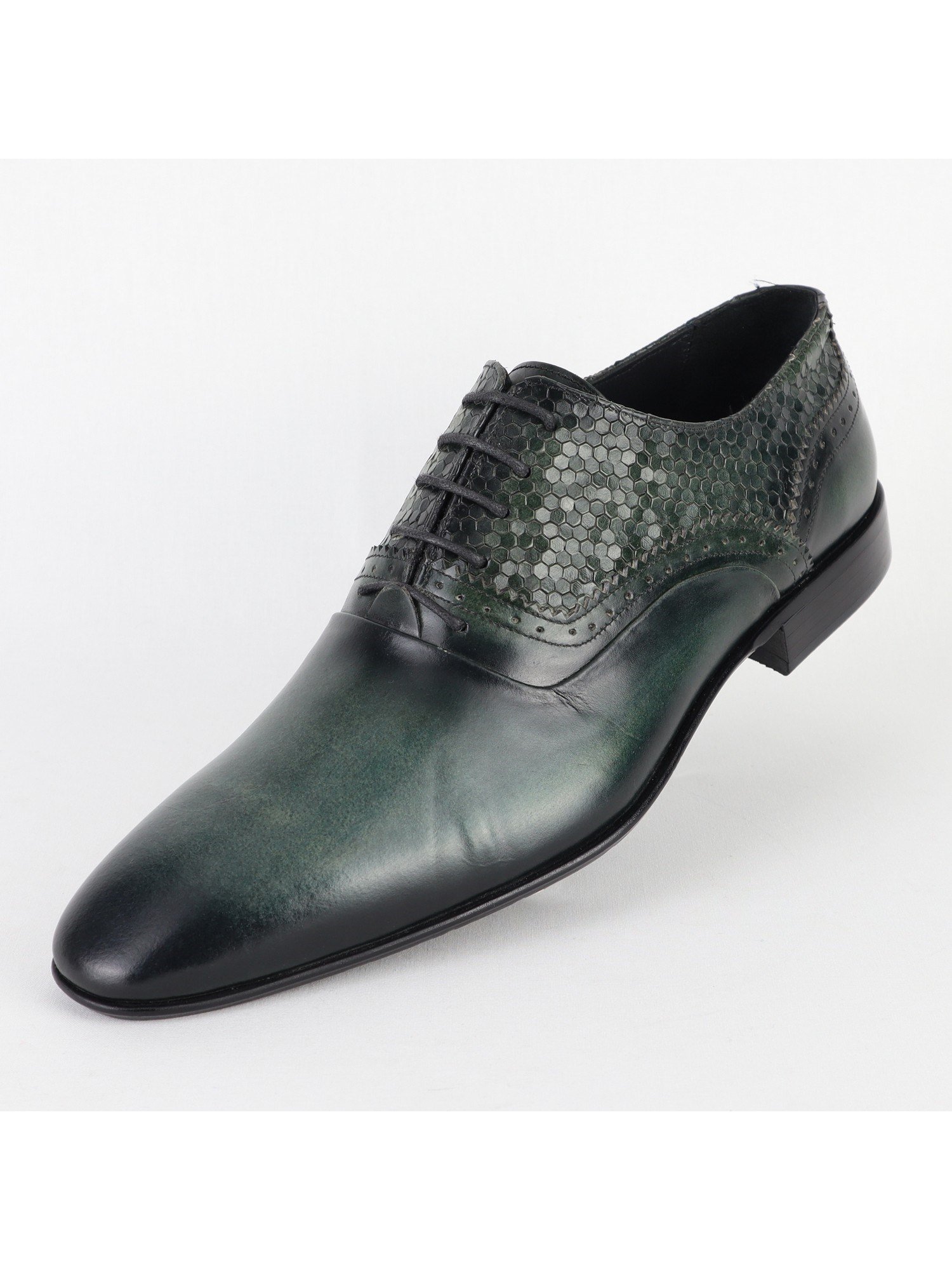 Green Leather Classic Men's Shoes Wholesale