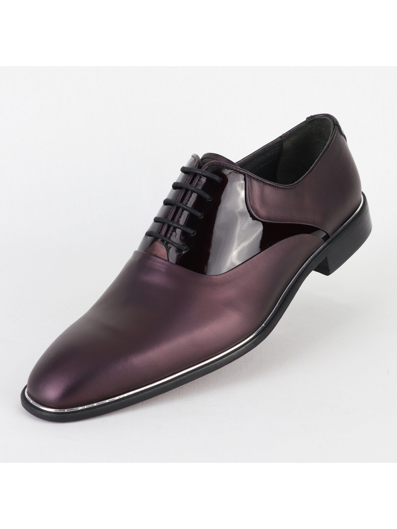 Classic Maroon Leather Men's Shoes Wholesale