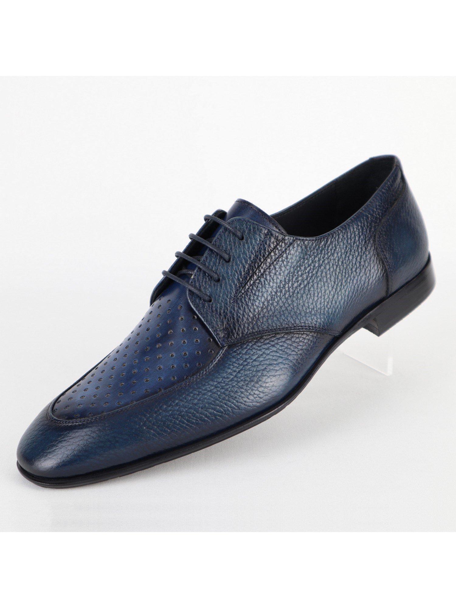 Edgers Klasik Bağcıklı Deri Navy Blue  Ayakkabı AYK-2951