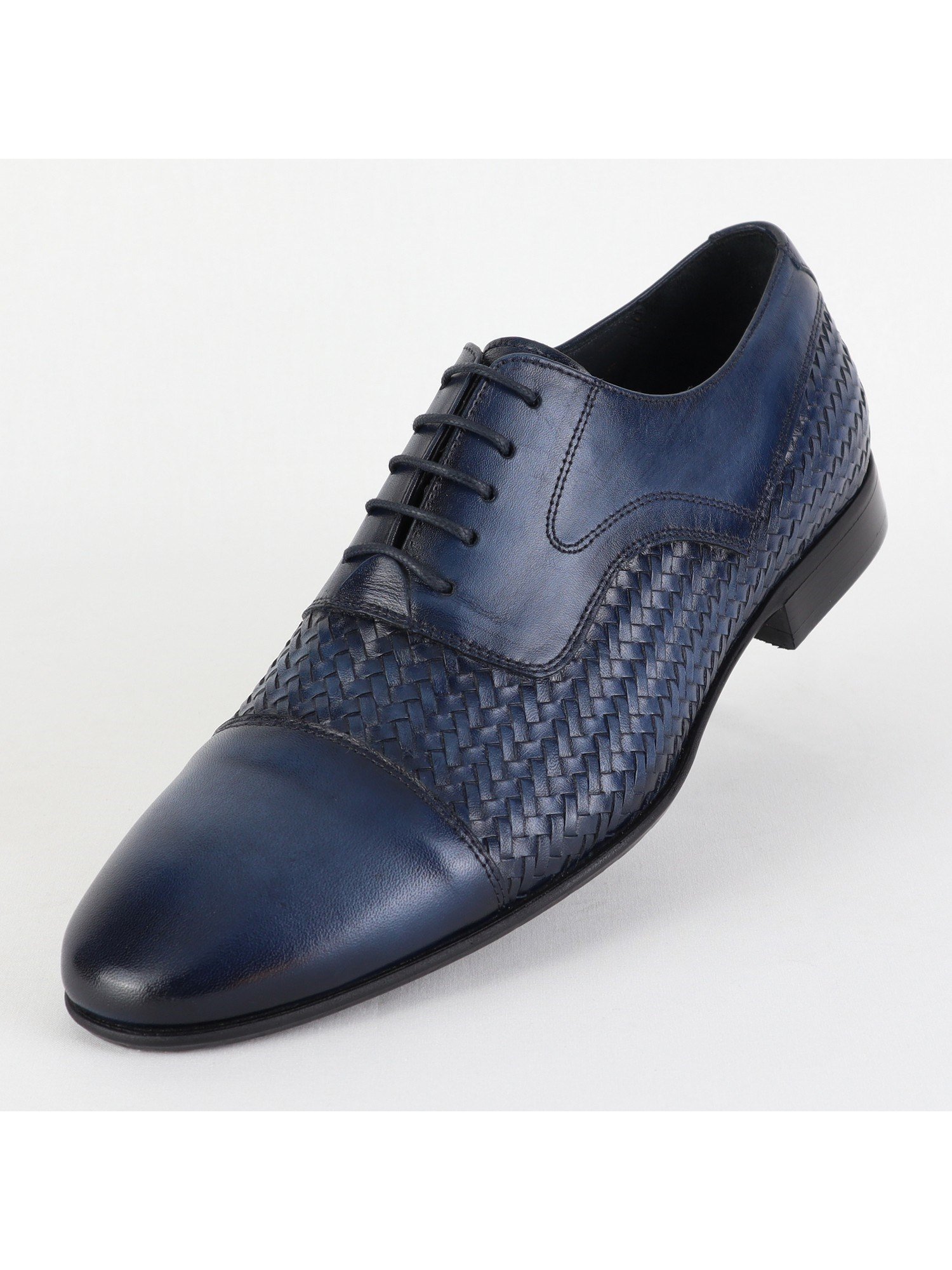 Edgers Klasik Bağcıklı Deri Navy Blue  Ayakkabı AYK-2608