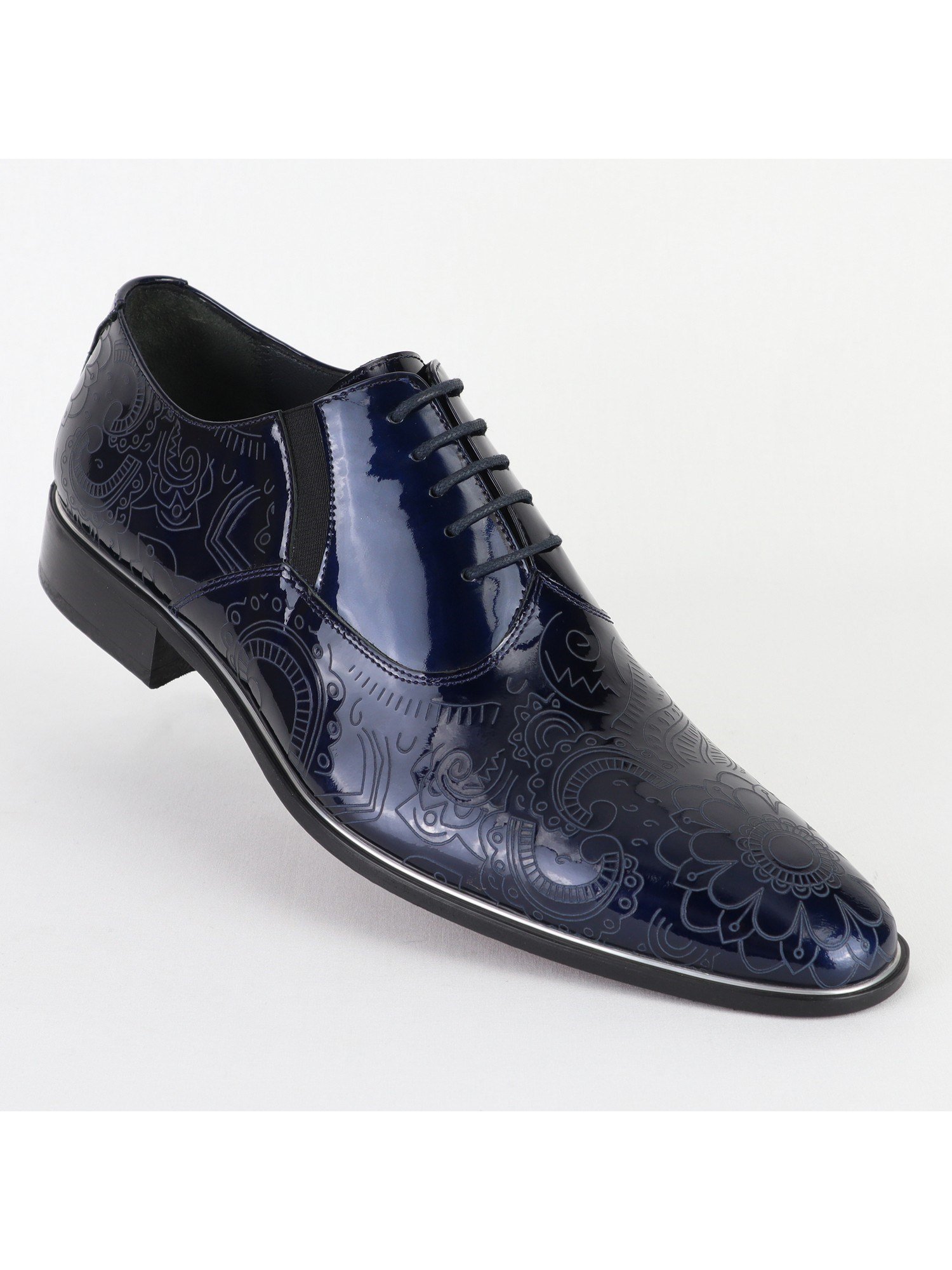 Classic Leather Men's Shoes Dark-Blue Wholesale