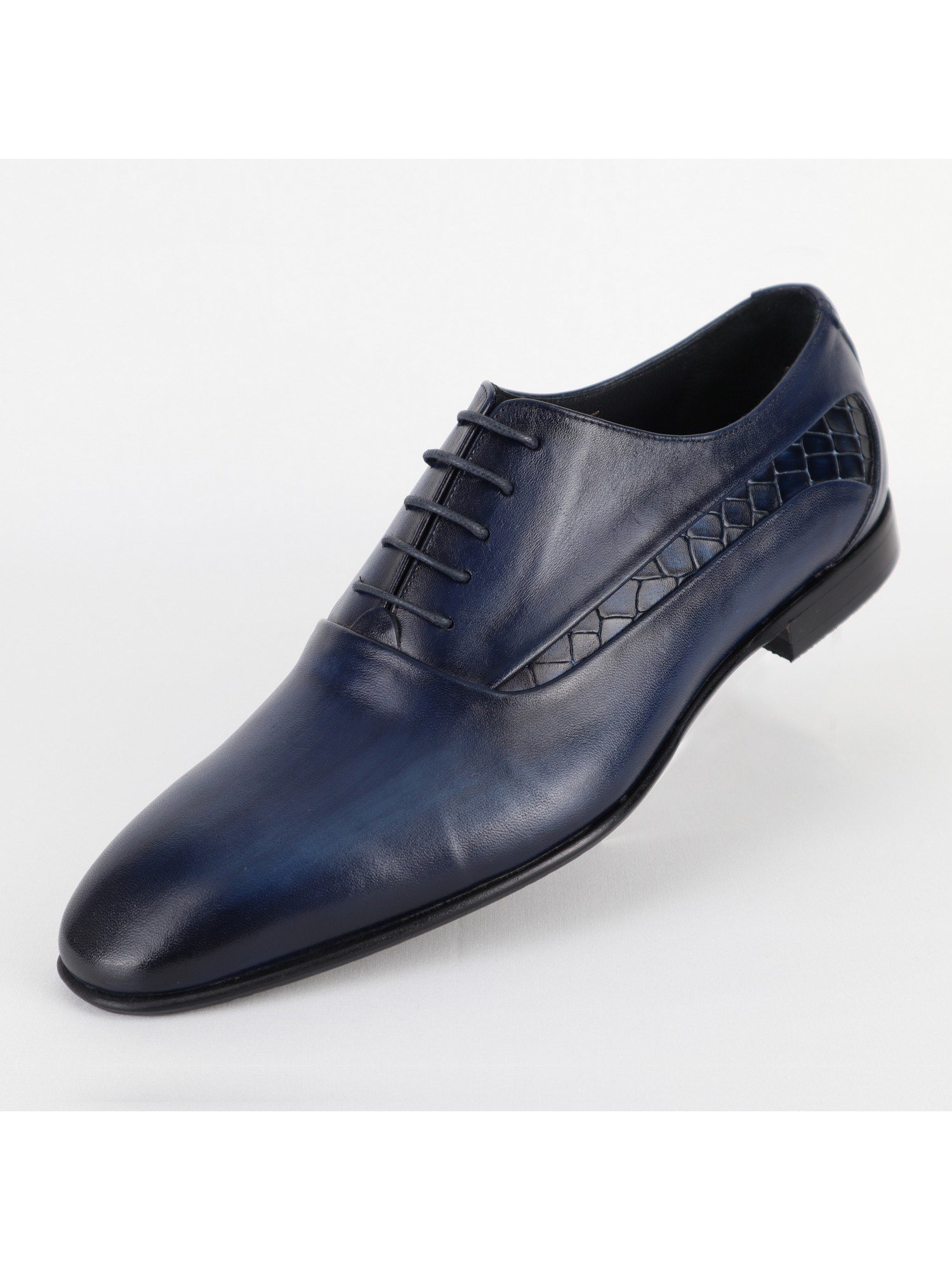 Edgers Klasik Bağcıklı Deri Navy Blue  Ayakkabı AYK-2900