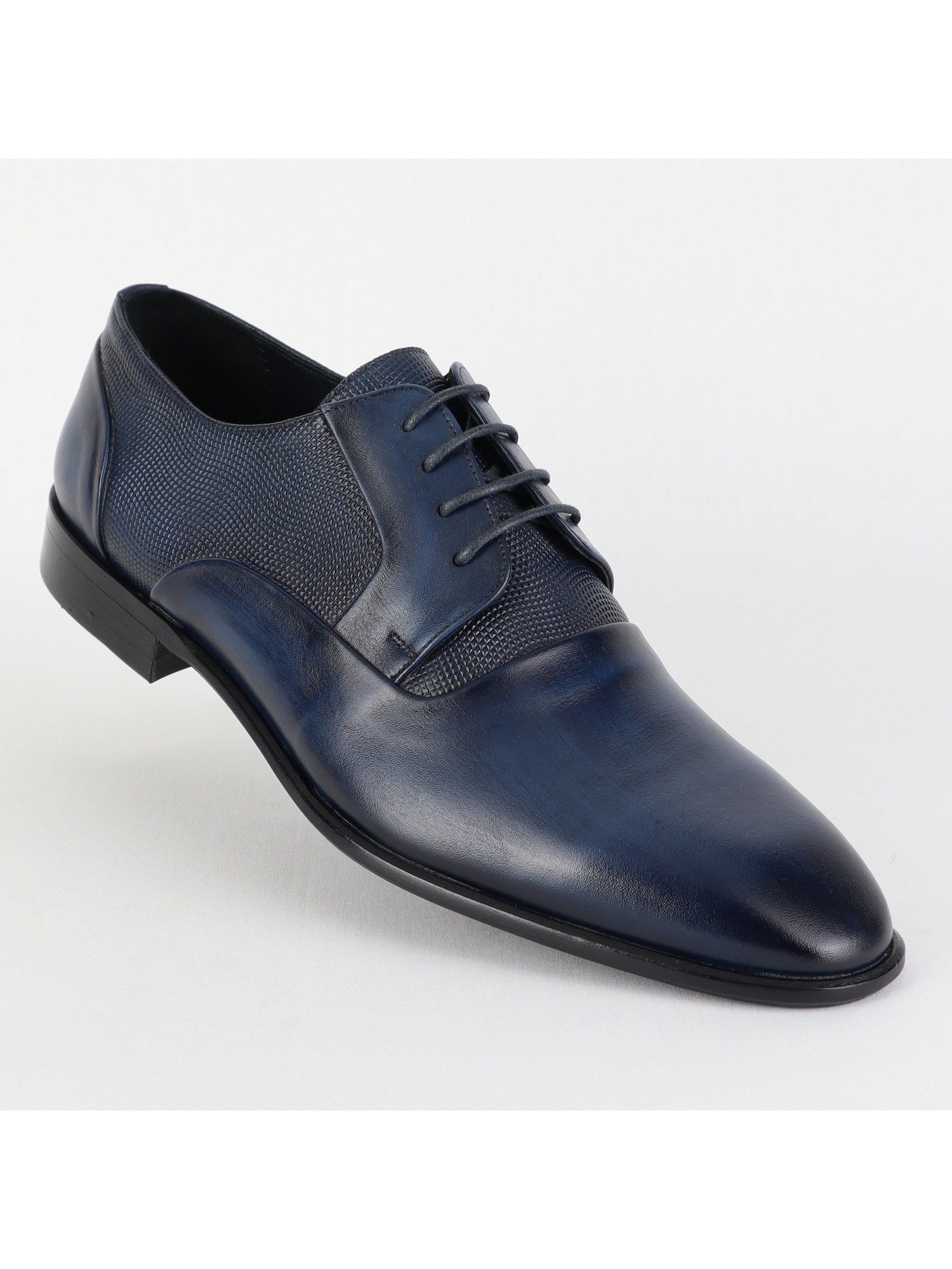 Navy & Black Toned Classic Lace Up Leather Men’s Shoes Wholesale