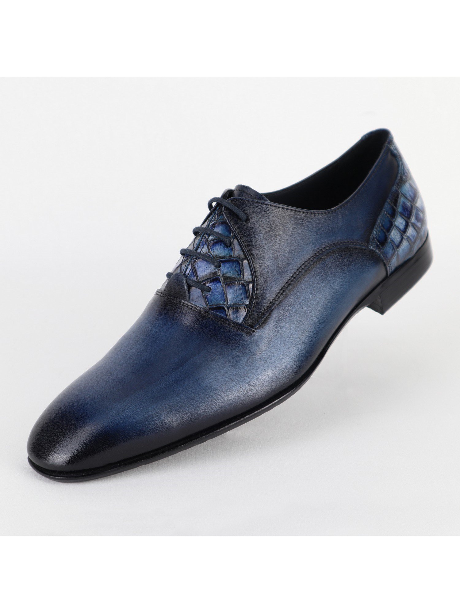 Edgers Klasik Bağcıklı Deri Navy Blue  Ayakkabı AYK-2956