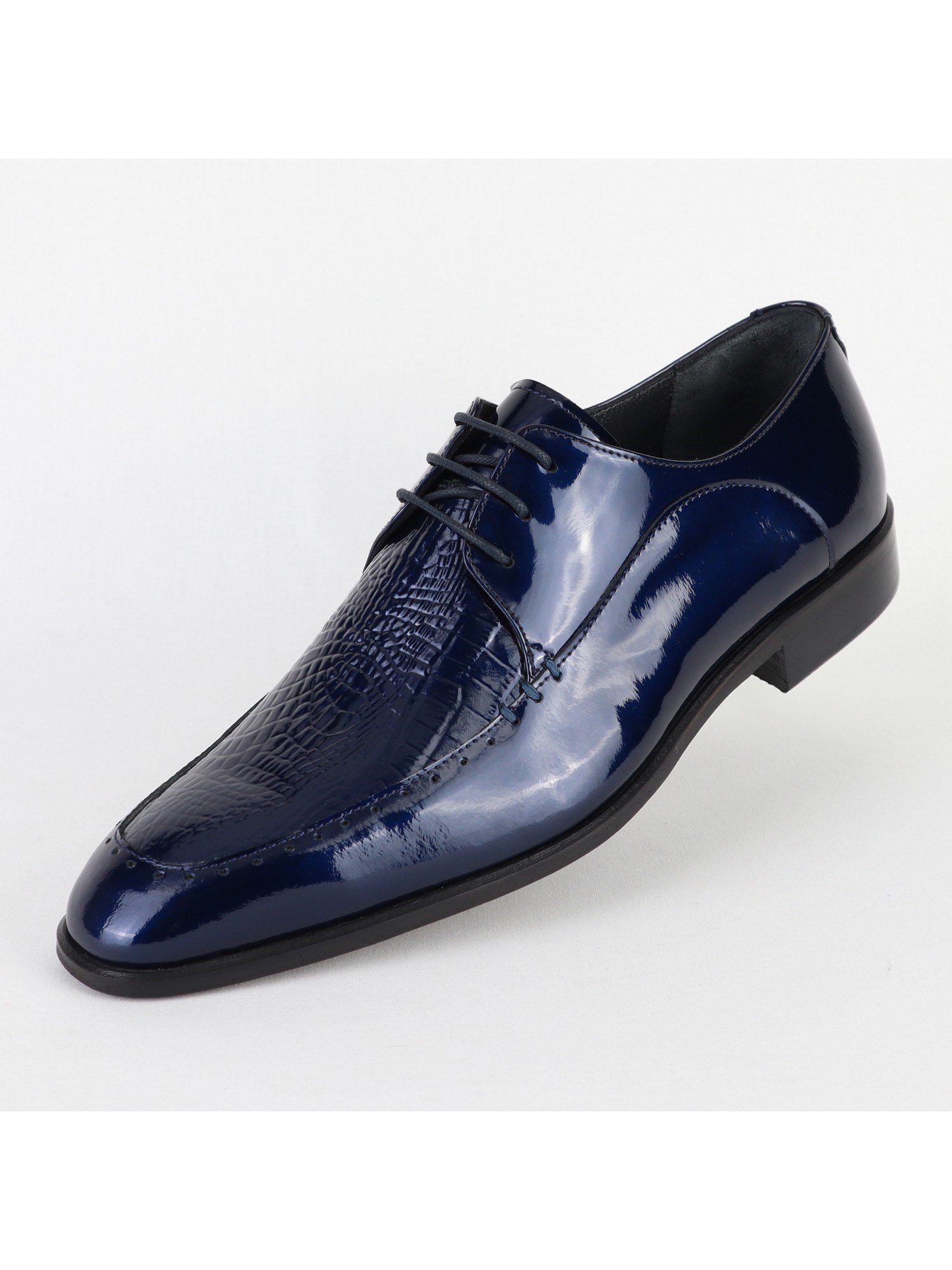Men's Shoes Dark-Blue Classic Leather Wholesale