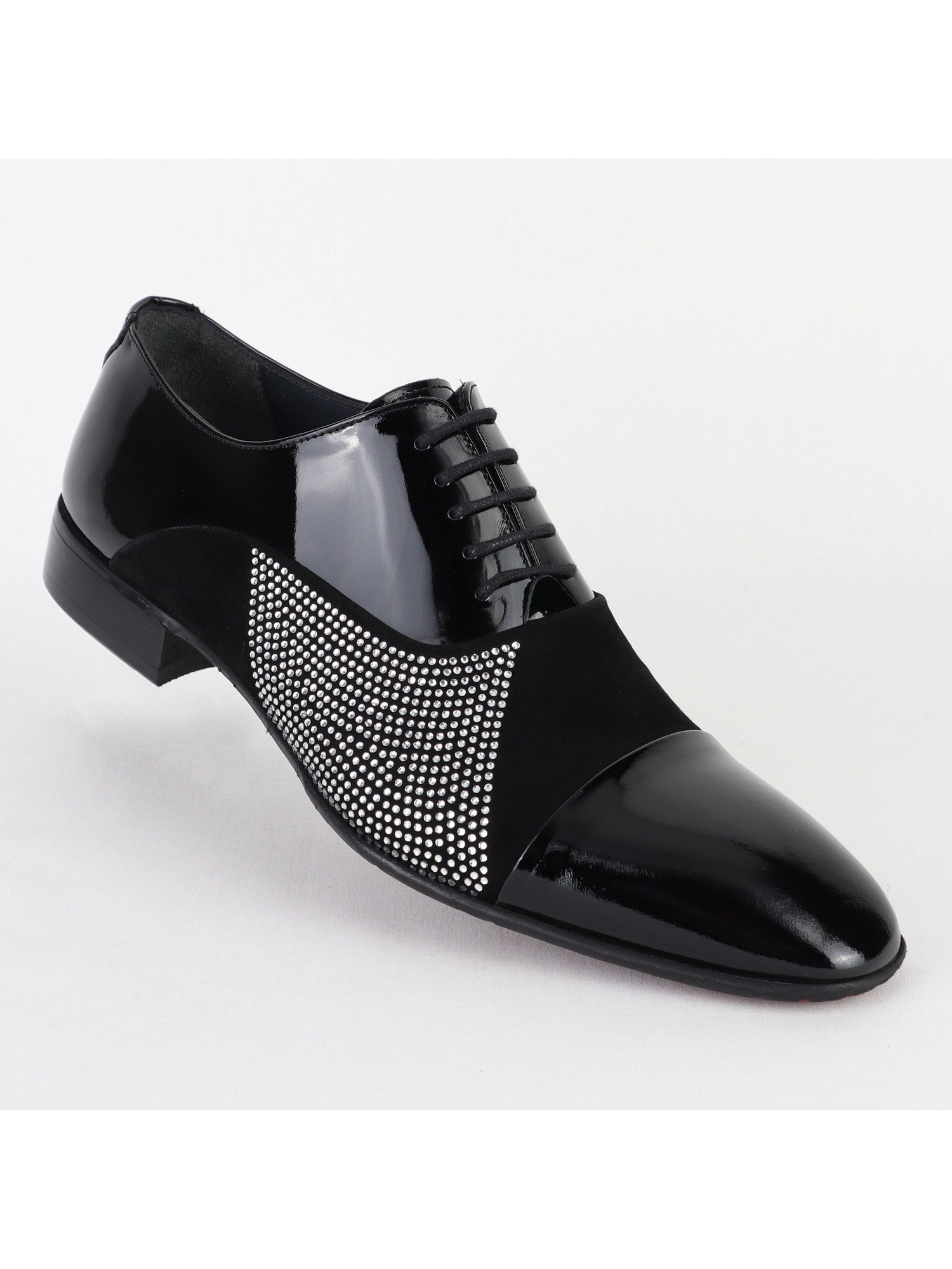 Black Leather Suede Men's Shoes Wholesale