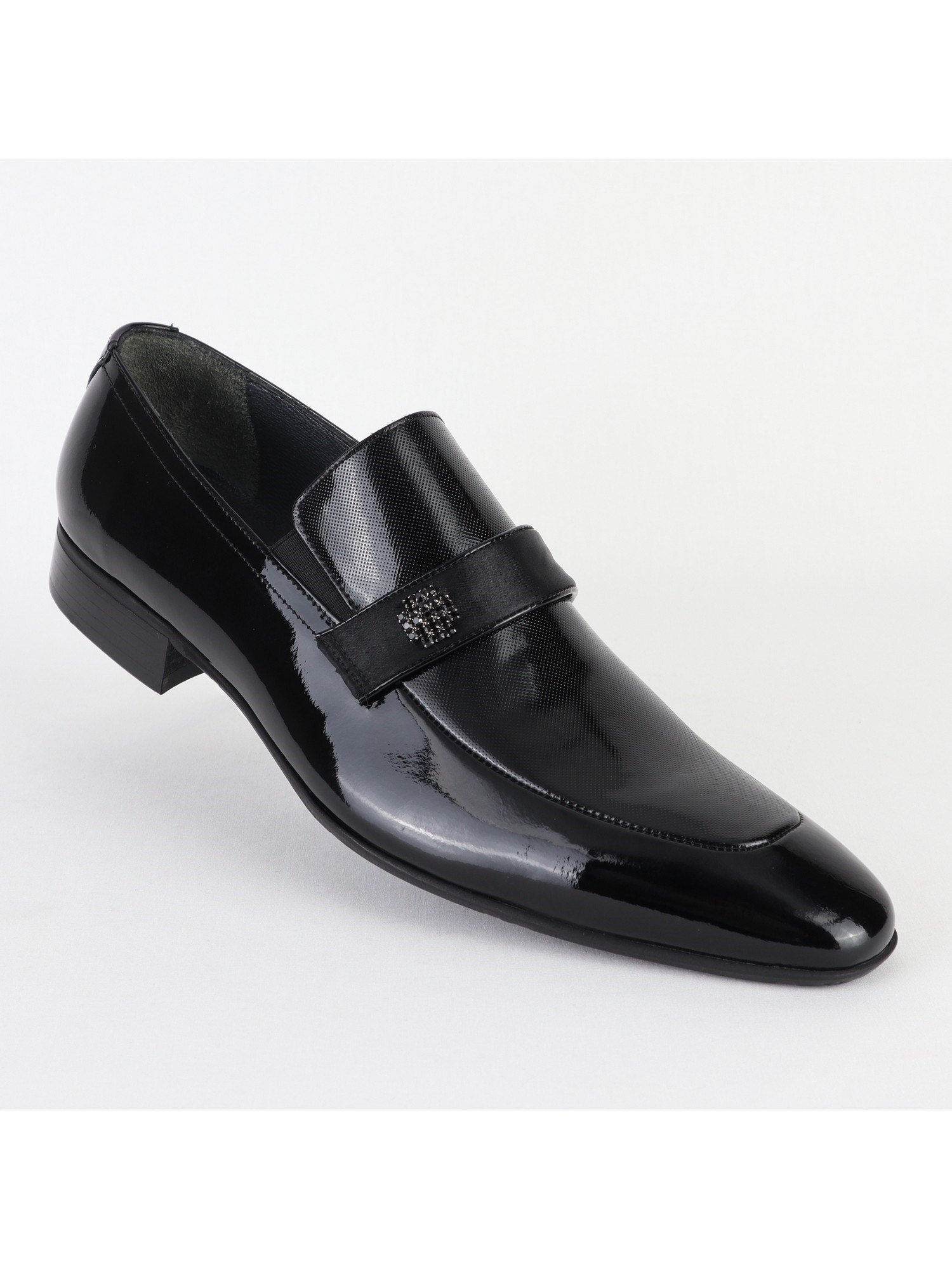 Leather Black Classic Men's Shoes Wholesale