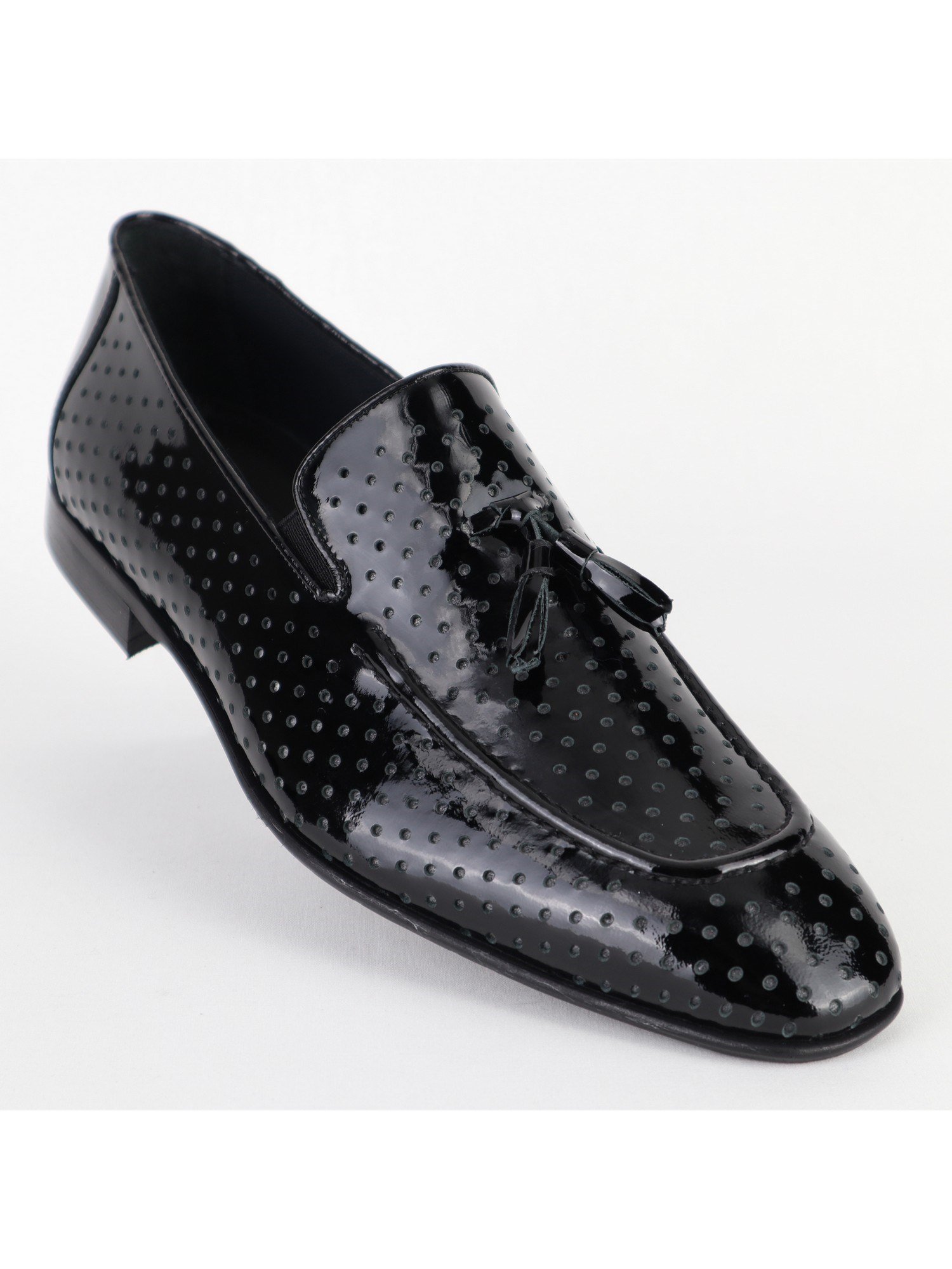 Lustrous Black Leather Men's Shoes Wholesale