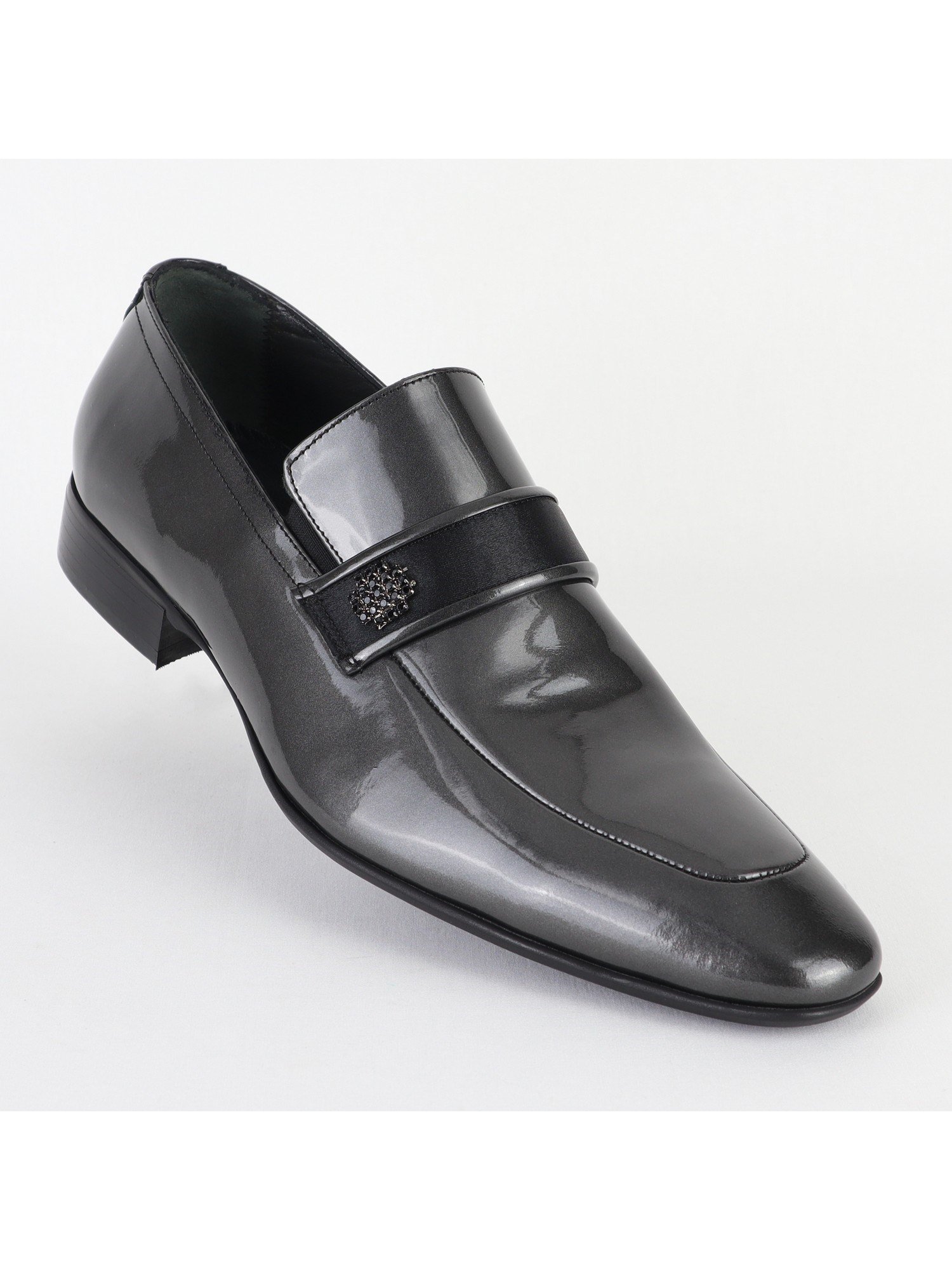 Gray Leather Classic Men's Shoes Wholesale