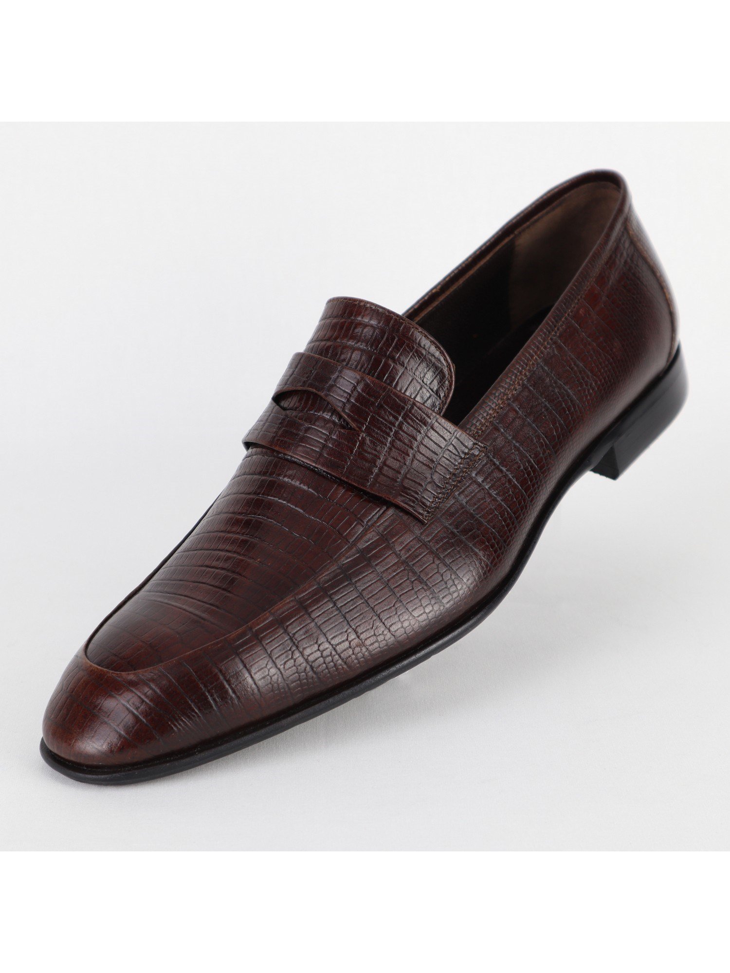 Classic Maroon Men's Leather Shoes Wholesale
