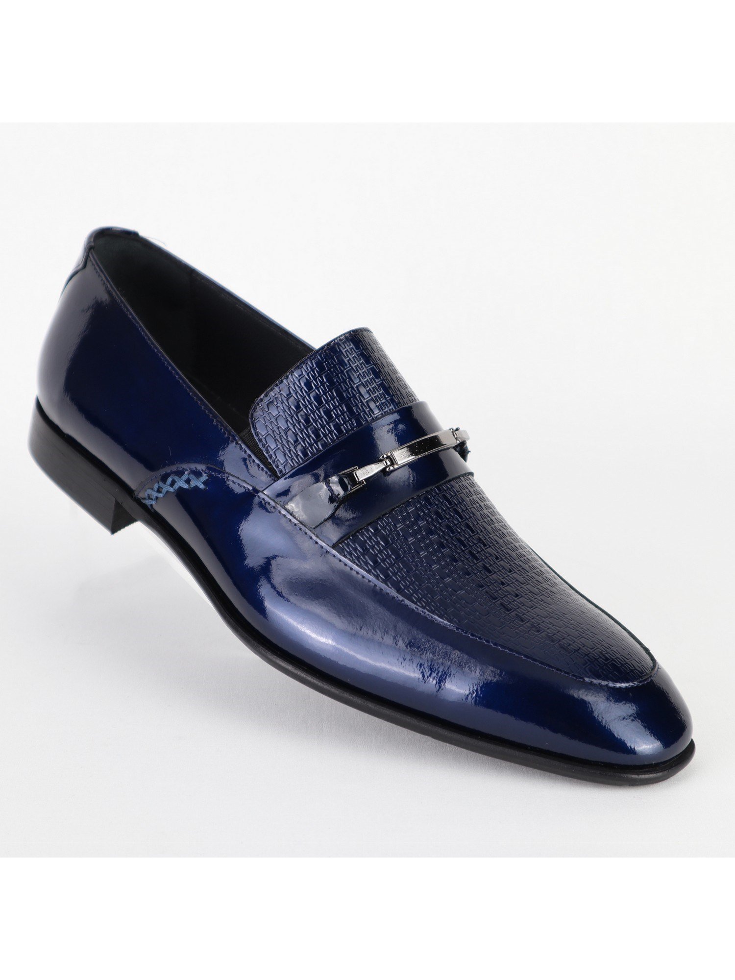 Edgers Klasik Düz Deri Navy Blue  Ayakkabı AYK-2968
