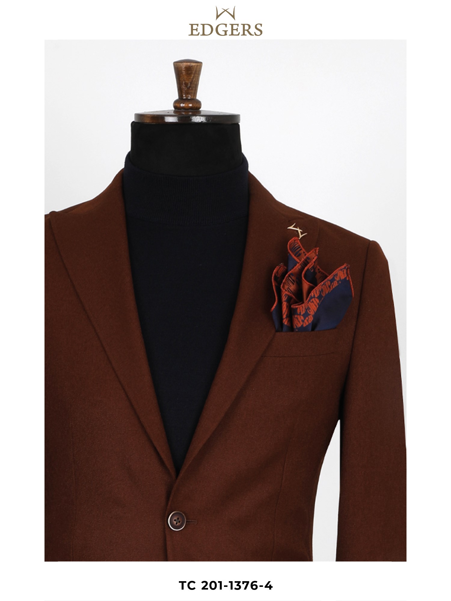 Two-Button Umber Slim Fit Jacket Wholesale