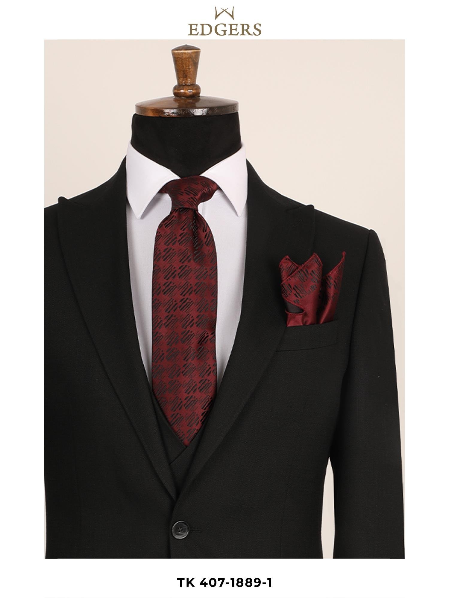 Slim Fit Black Vest Suit Wholesale