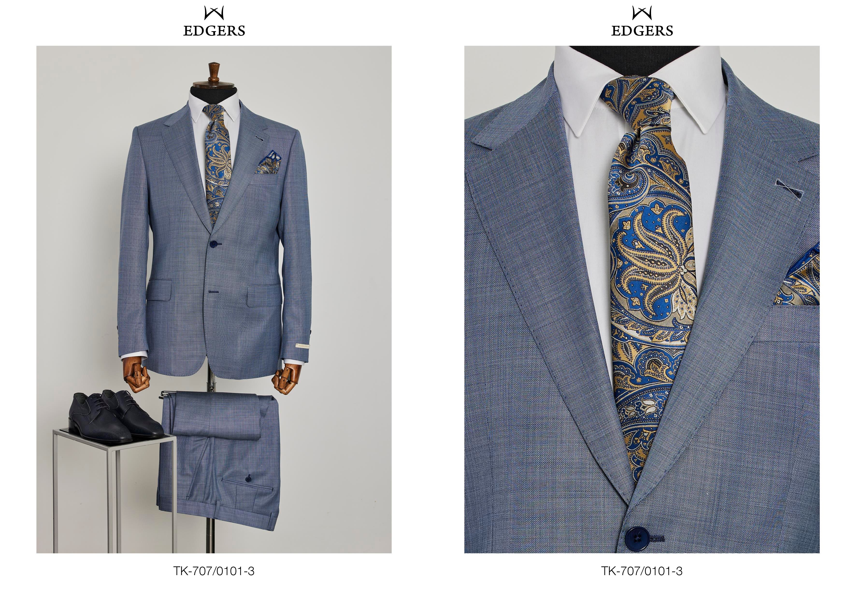 Edgers  Smoked Slim Fit Takım Elbise TK 707-0101