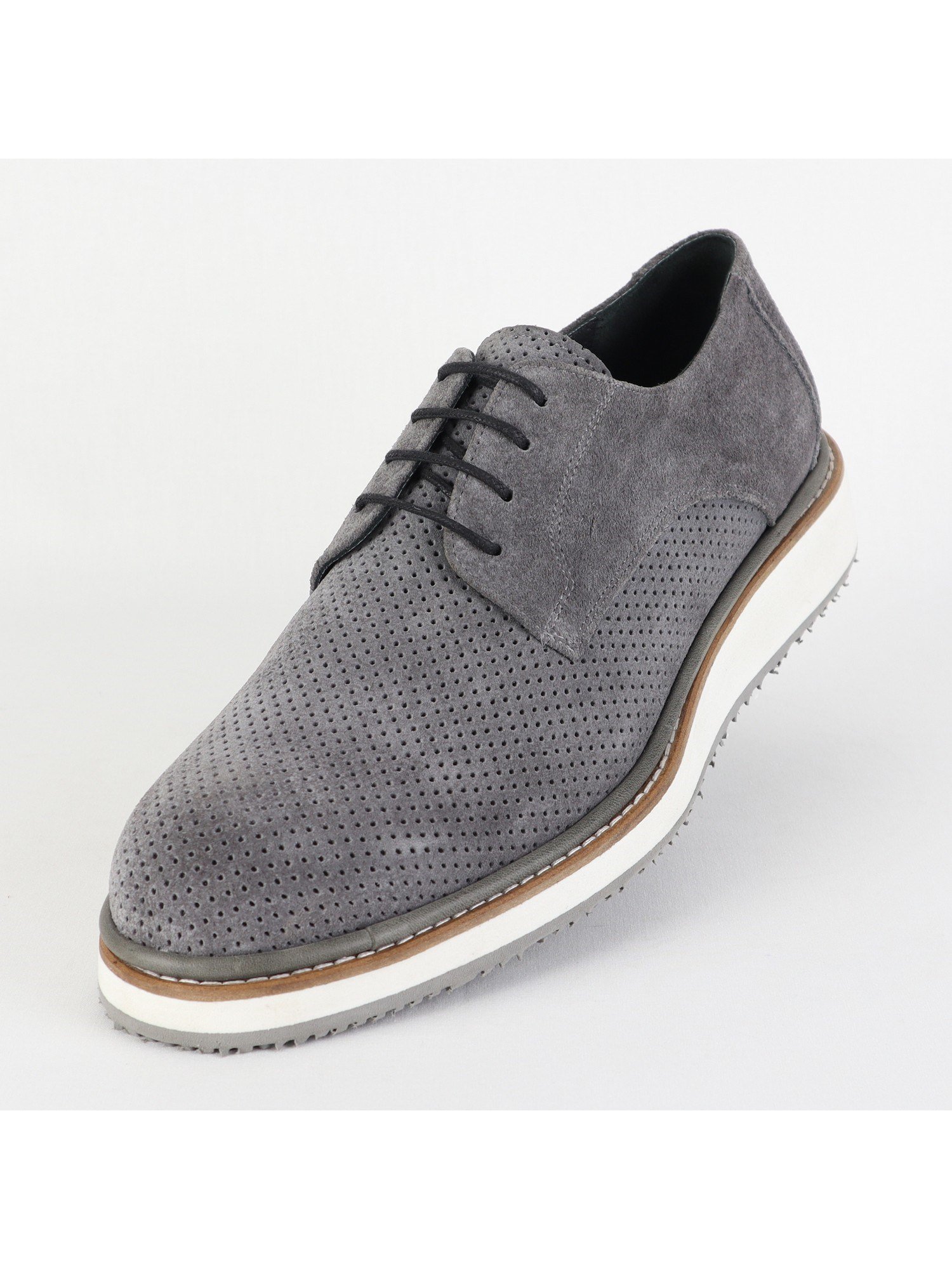 Edgers Spor Bağcıklı Süet Grey  Ayakkabı AYK-1540