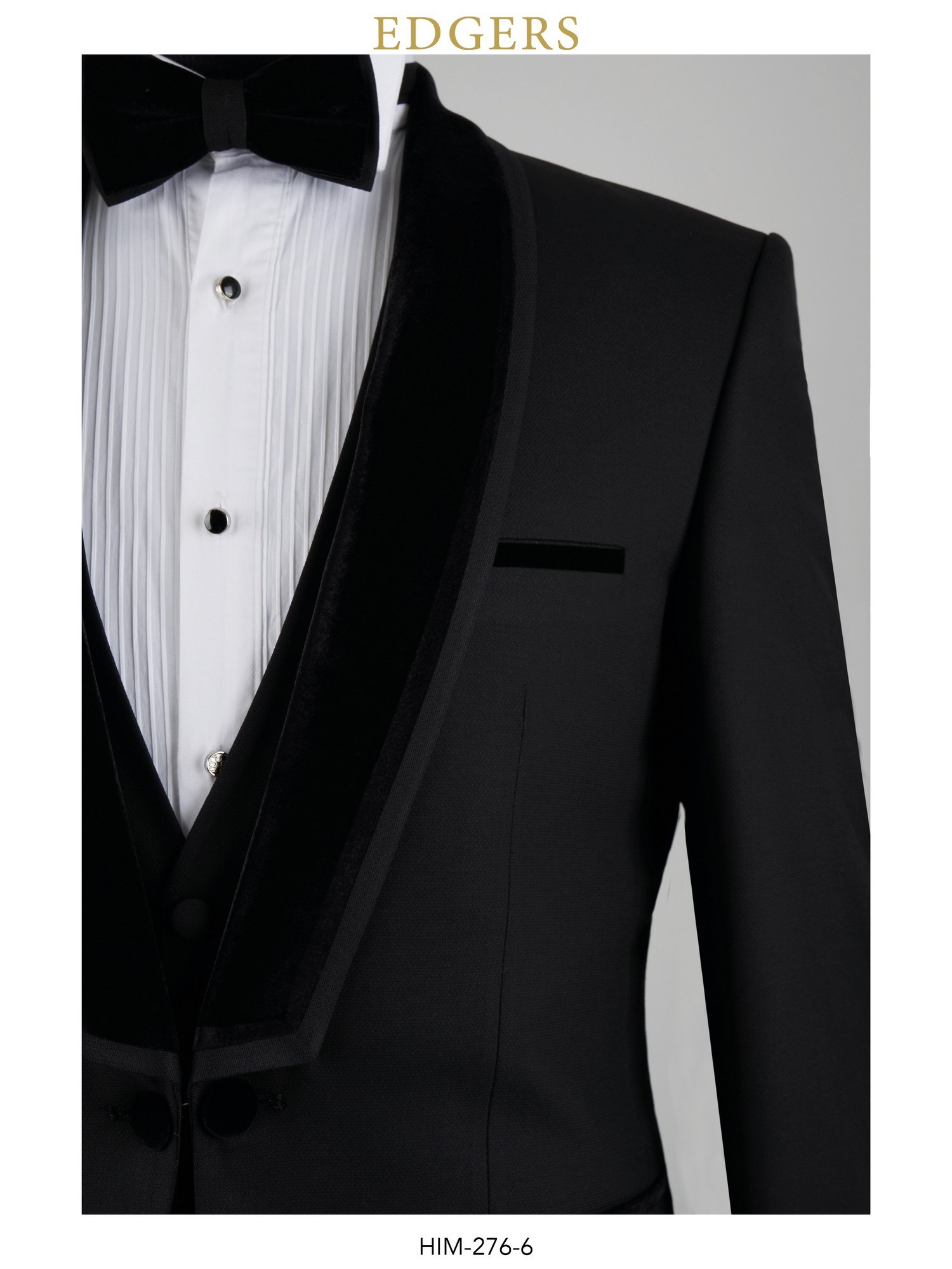 Velvet Collar Single Breasted Vested Slim Fit Tuxedo Wholesale