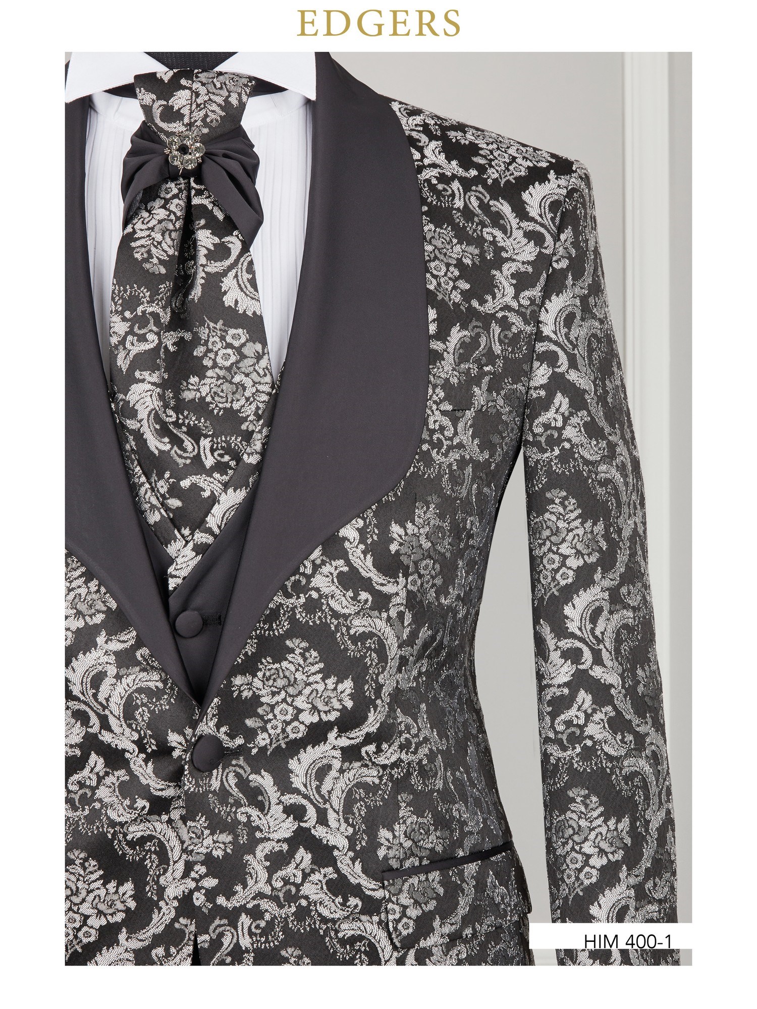 Black Silver Patterned Tuxedo Wholesale