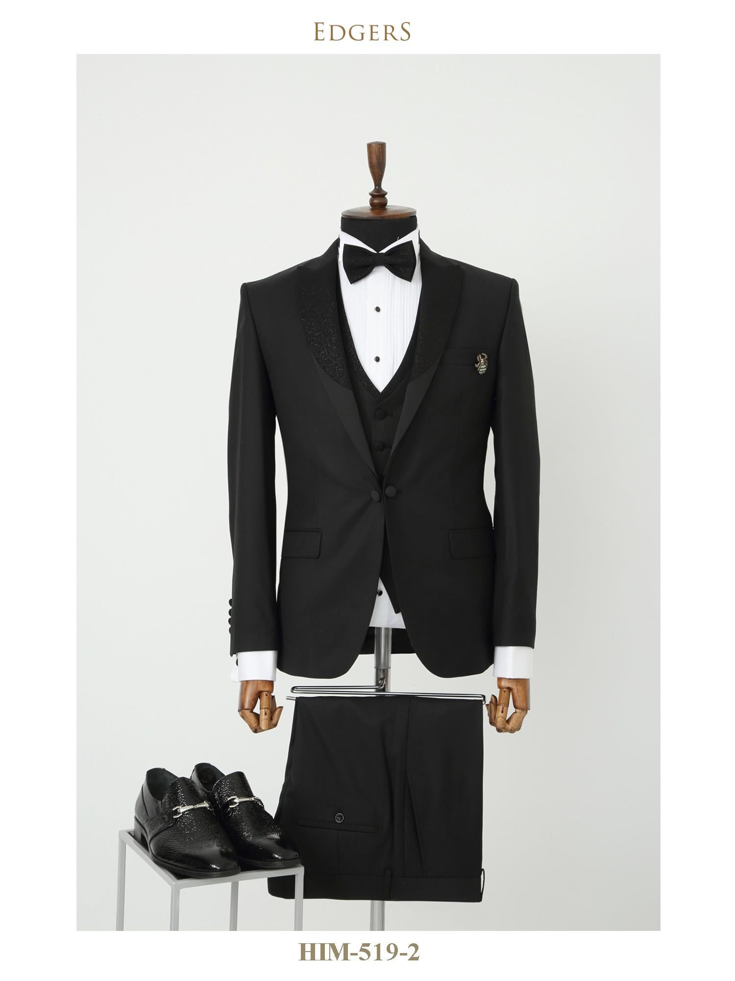 Straight Pocket Black Tuxedo Wholesale