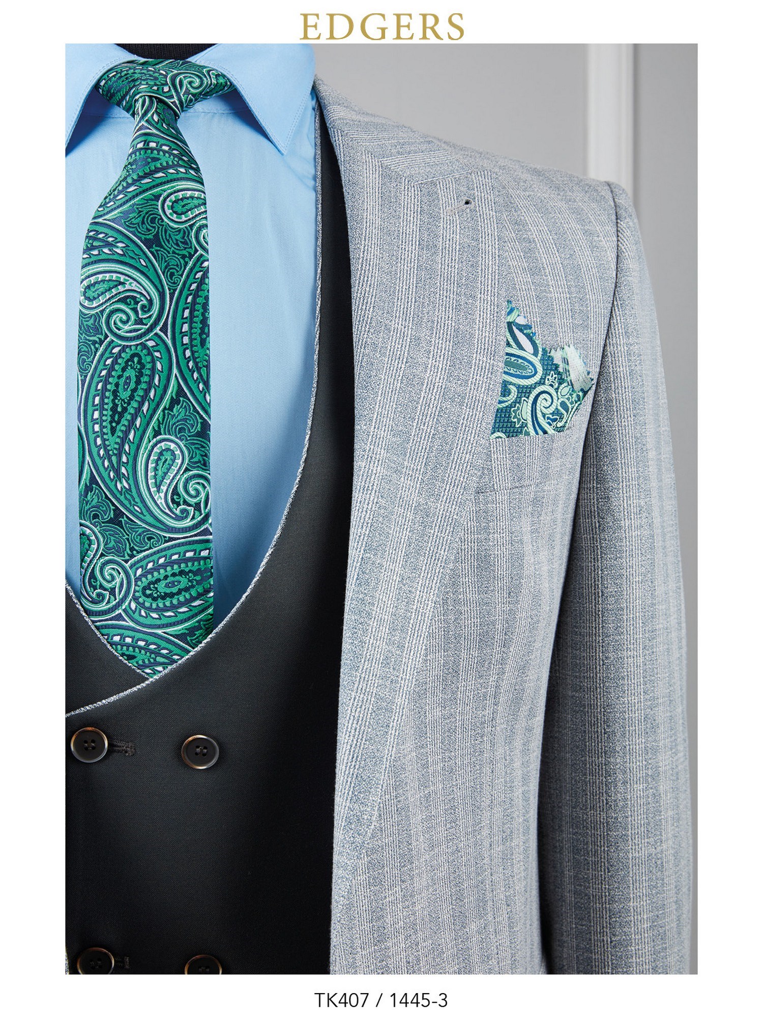 Vest Blue Slim Fit Men's Suit Wholesale