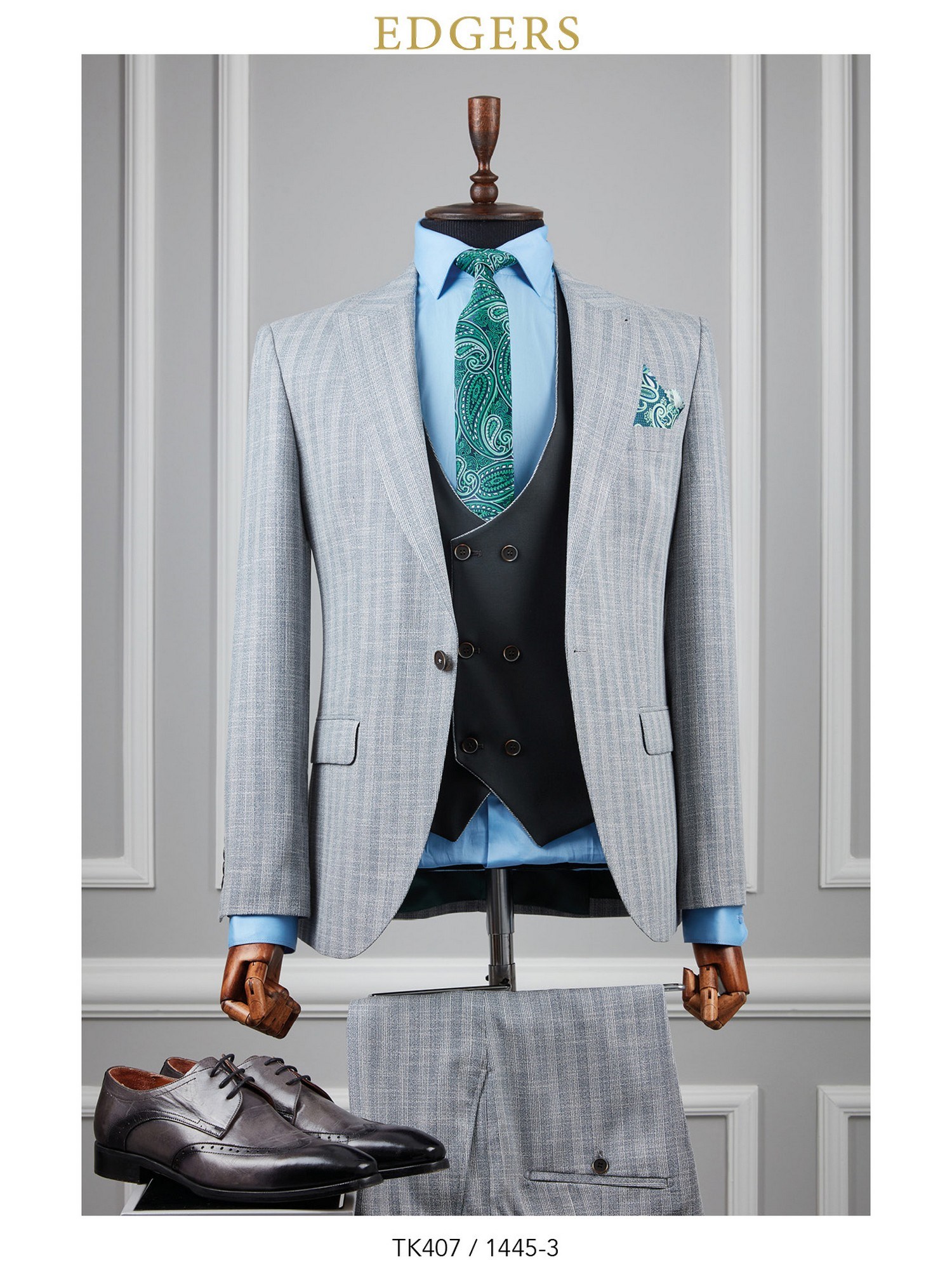 Vest Blue Slim Fit Men's Suit Wholesale