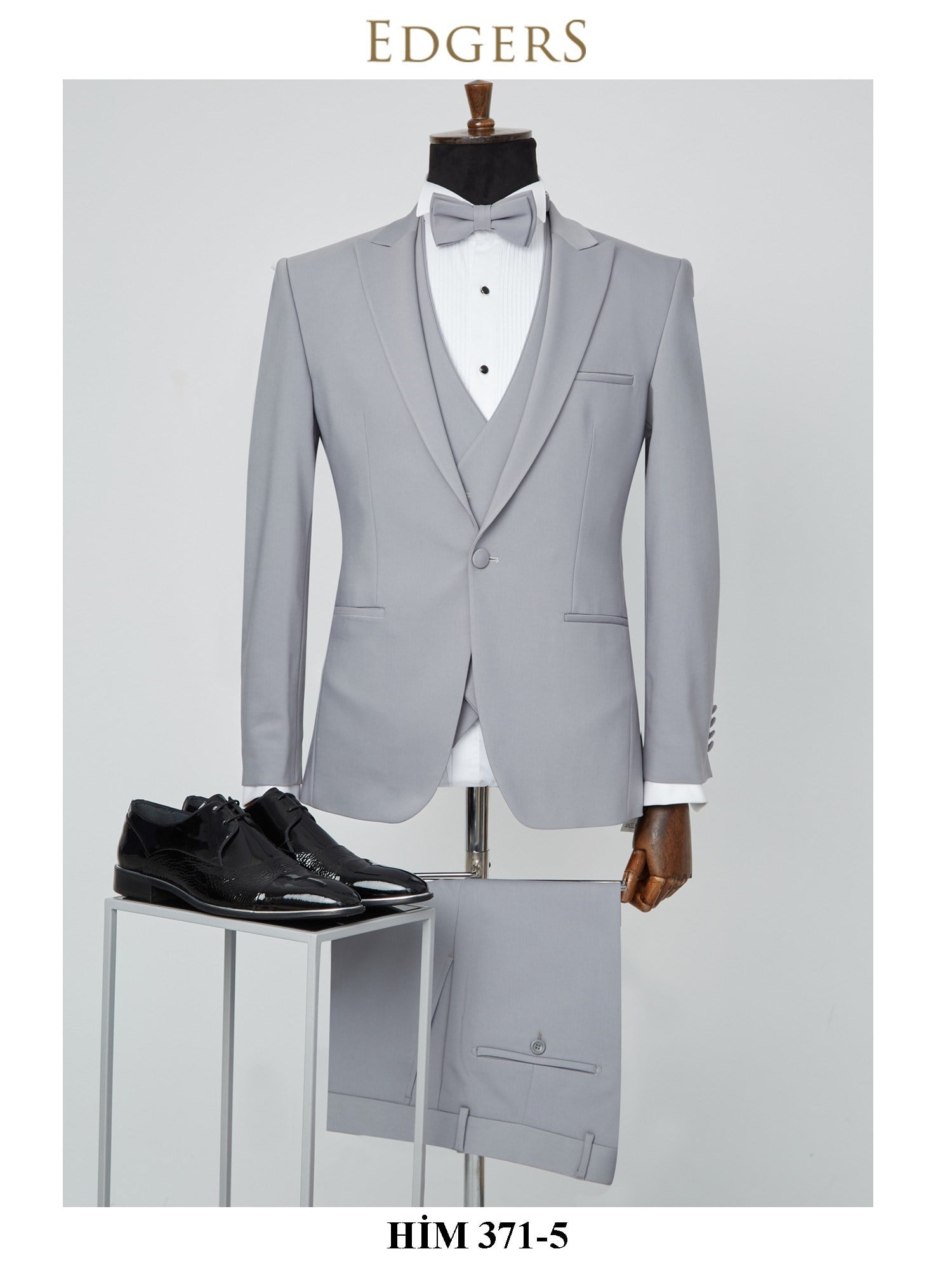 Single Breasted Grey Slim Fit Tuxedo Wholesale