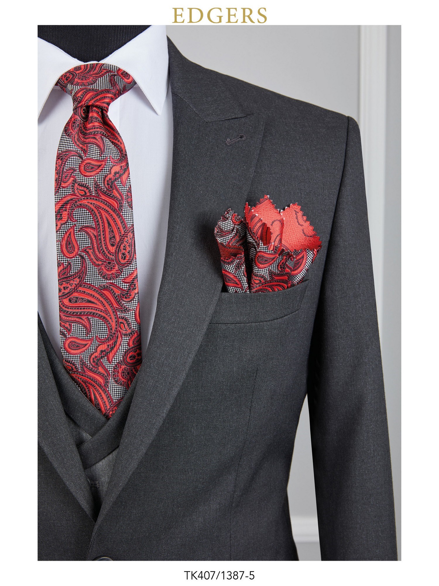 Gray One Button Men's Suit Wholesale