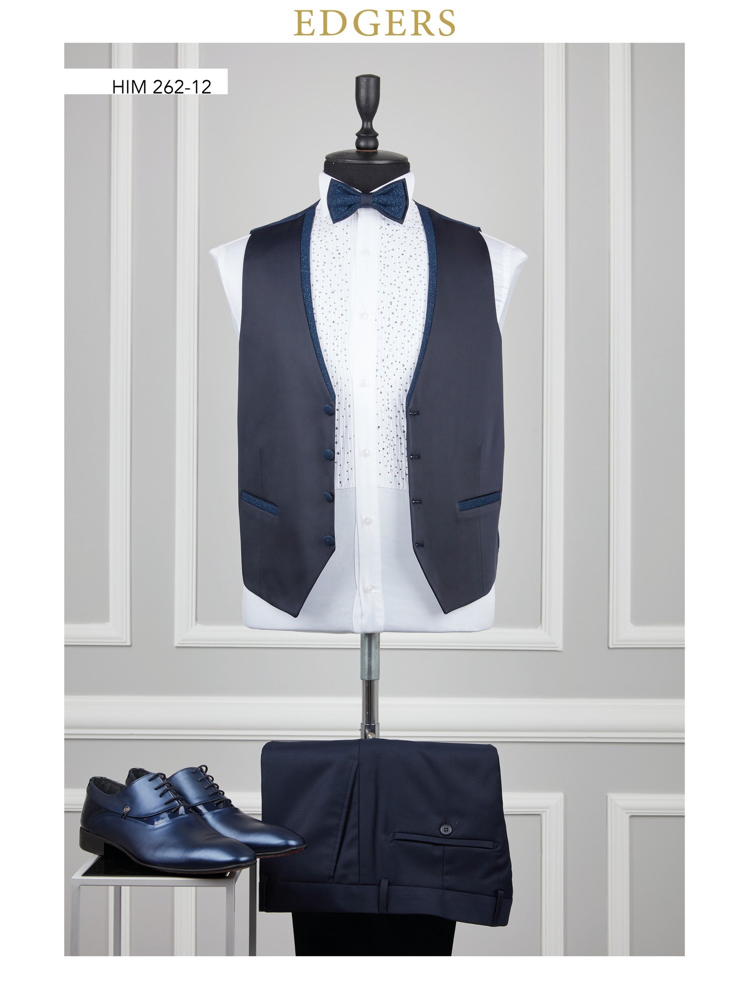 One-Button Slim Fit Dark-Blue Tuxedo Wholesale