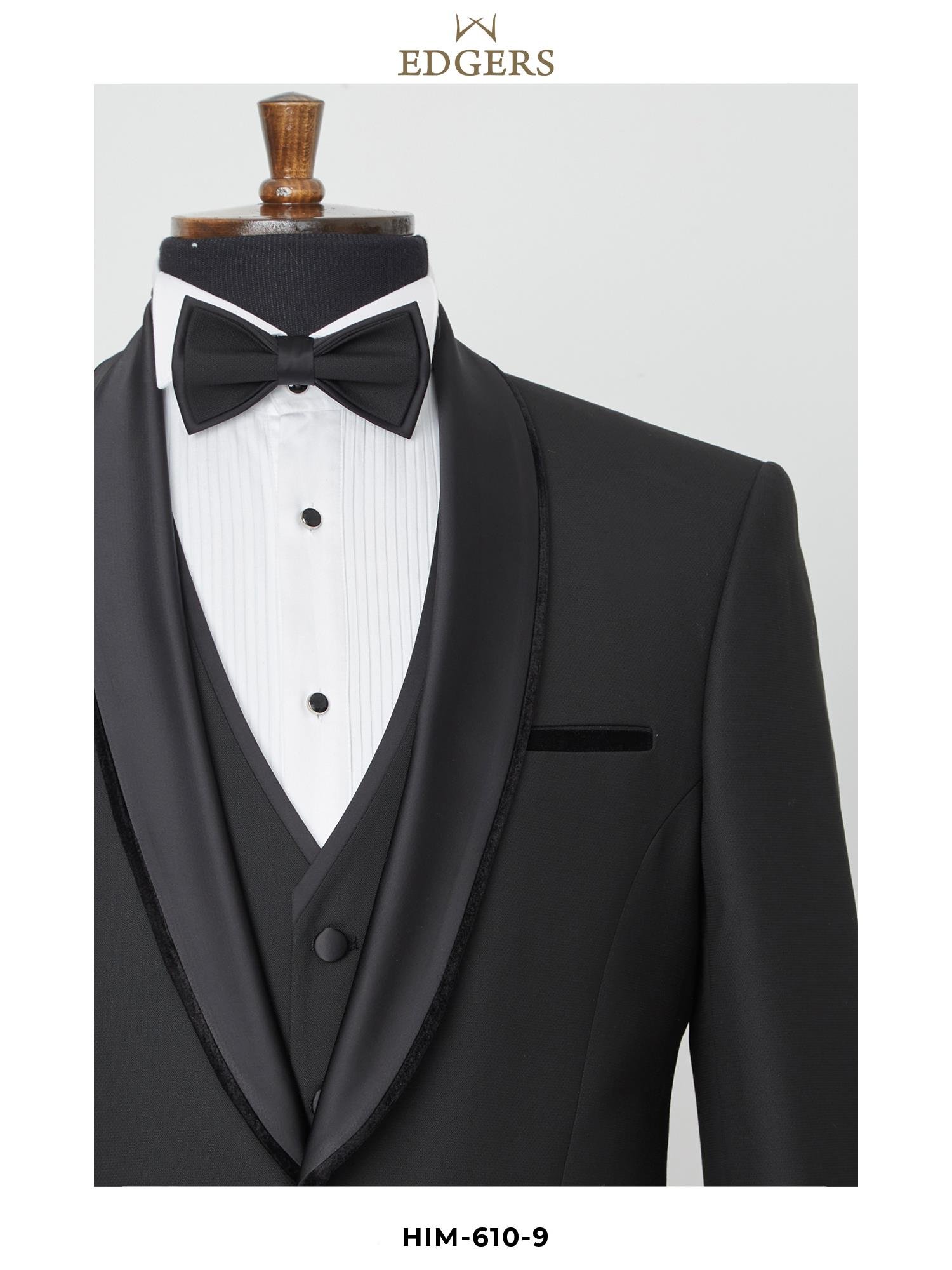 Single Breasted Shawl Collar Black Vest Slim Fit Tuxedo Wholesale