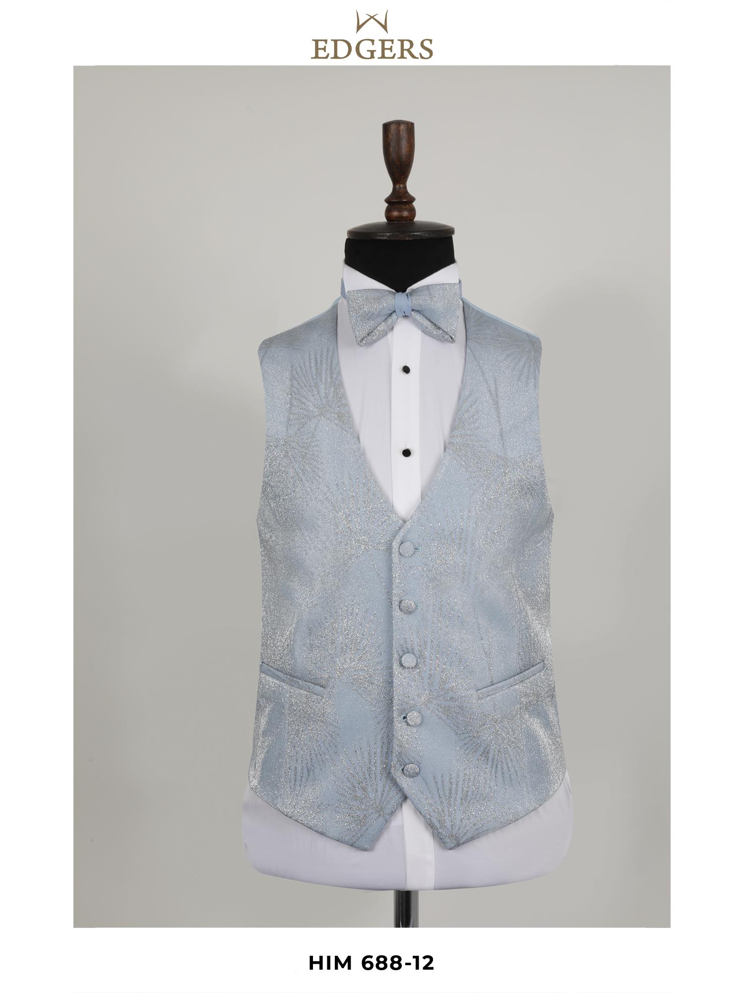 Edgers Tek Düğme Yelekli  Slim Fit Damatlık Takım HİM 688