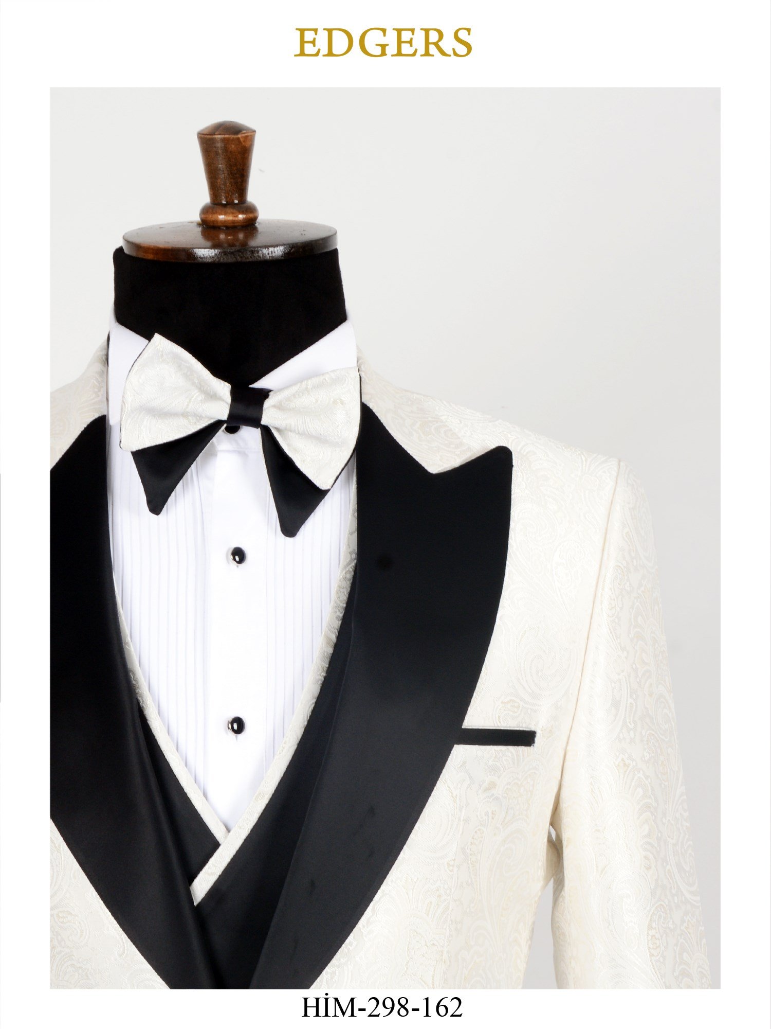 White Single Button Vest Slim Fit Tuxedo Wholesale