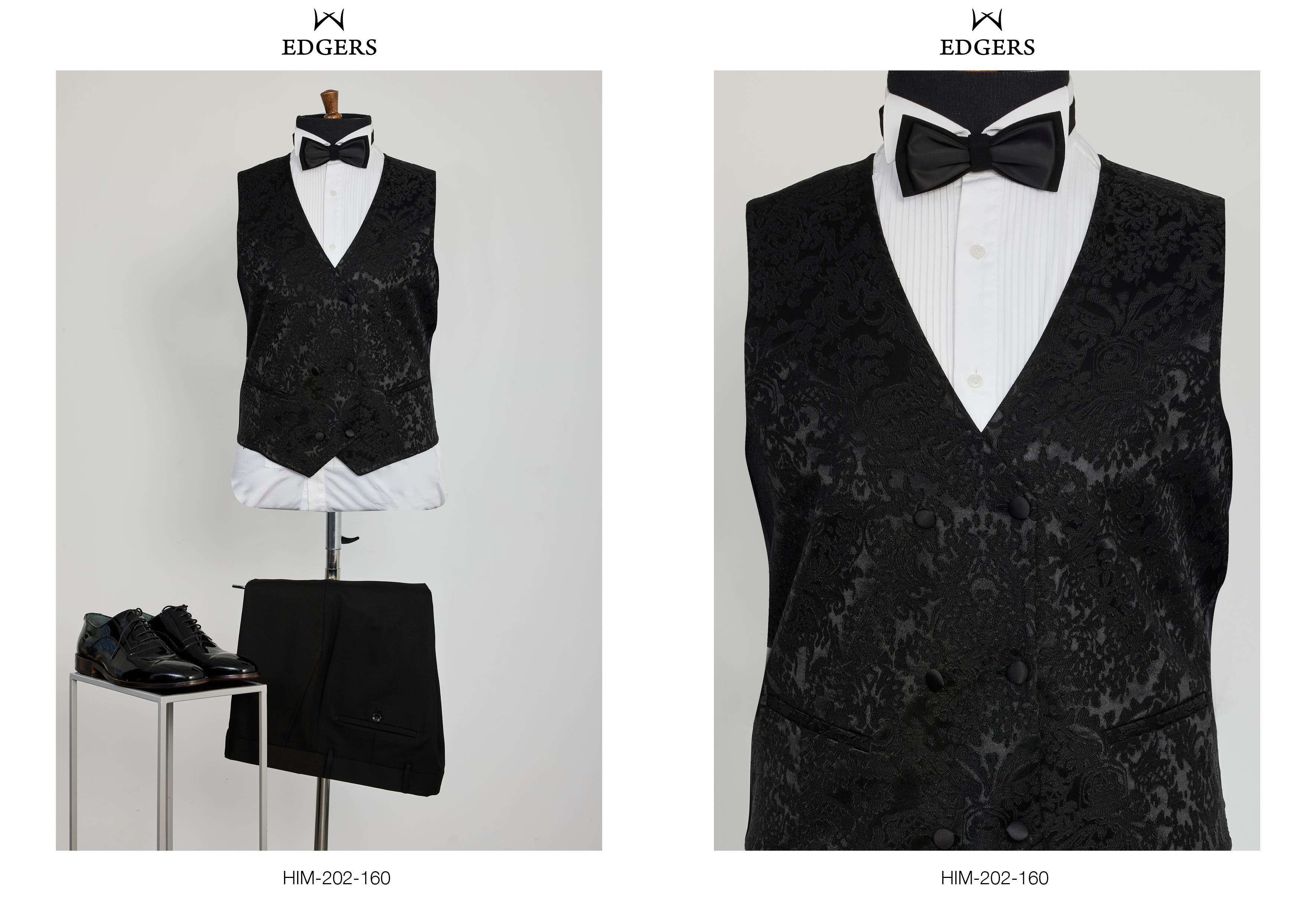 Edgers Tek Düğme Yelekli  Slim Fit Damatlık Takım HİM 202